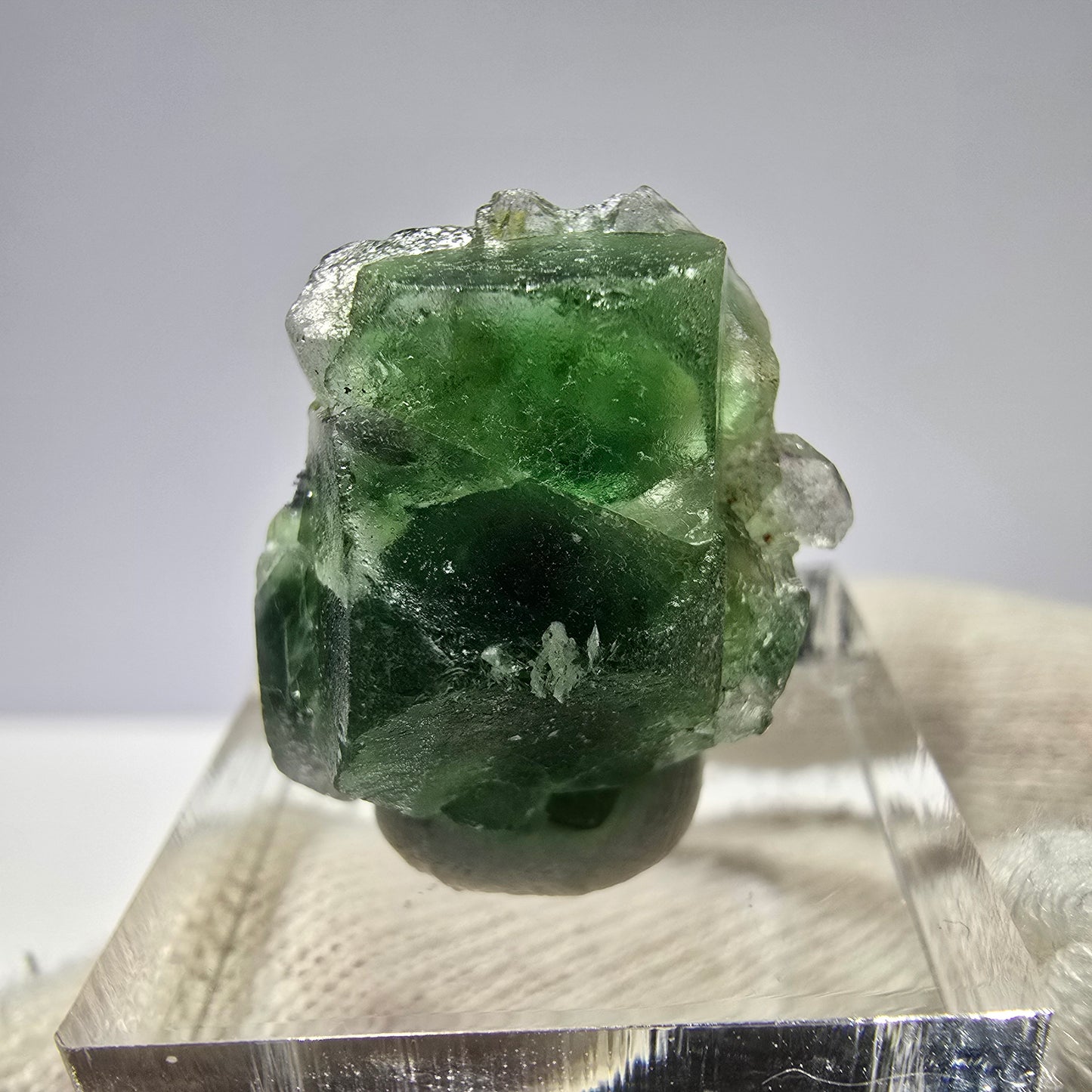 Cube de fluorite fantôme, spécimen de tourmaline Schorl, Erongo, Namibie, 23 x 19 x 15 mm