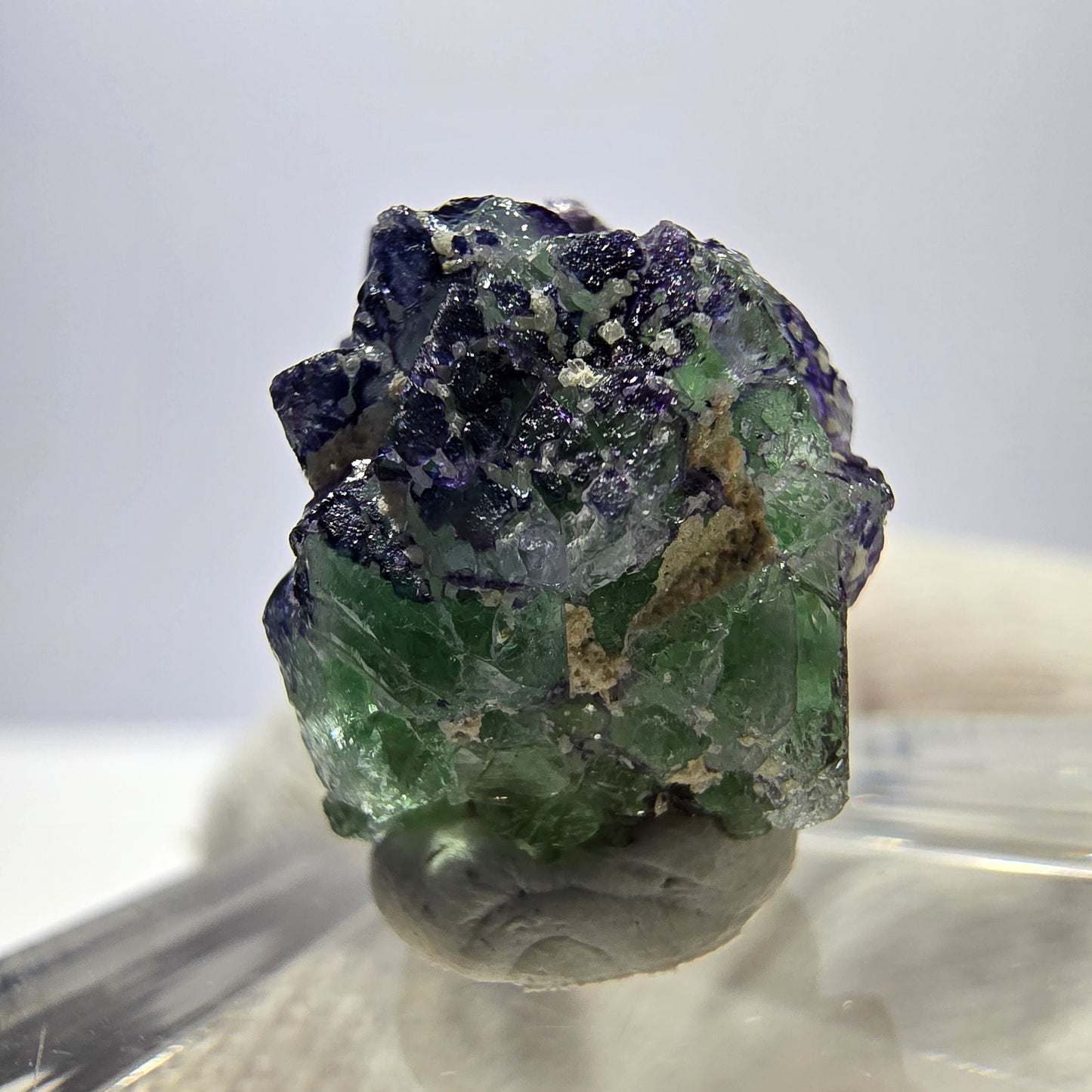 Cube de fluorite fantôme zonal, spécimen de tourmaline Schorl, Erongo, Namibie, 14 x 13 x 13 mm