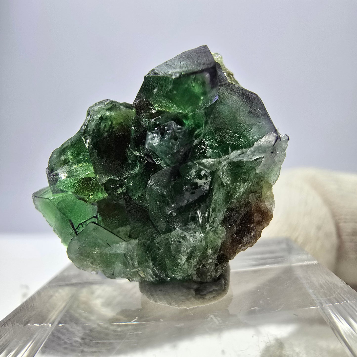 Phantom Fluorit Würfel zonal, grün braun lila Erongo, Namibia 24*17*13mm