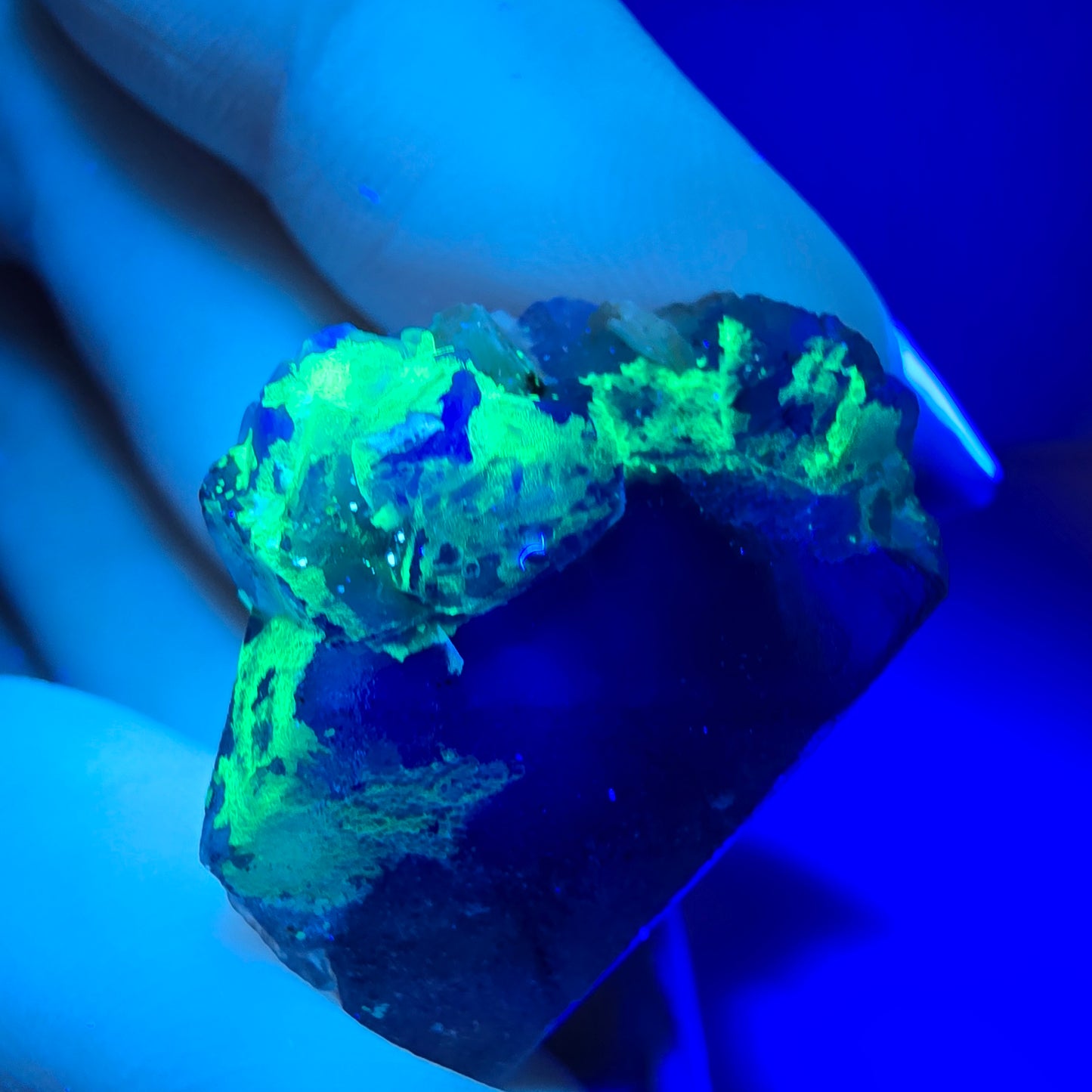Cube de fluorite fantôme zonal, muscovite, spécimen d'hyalite, Erongo, Namibie, 26 x 18 x 16 mm