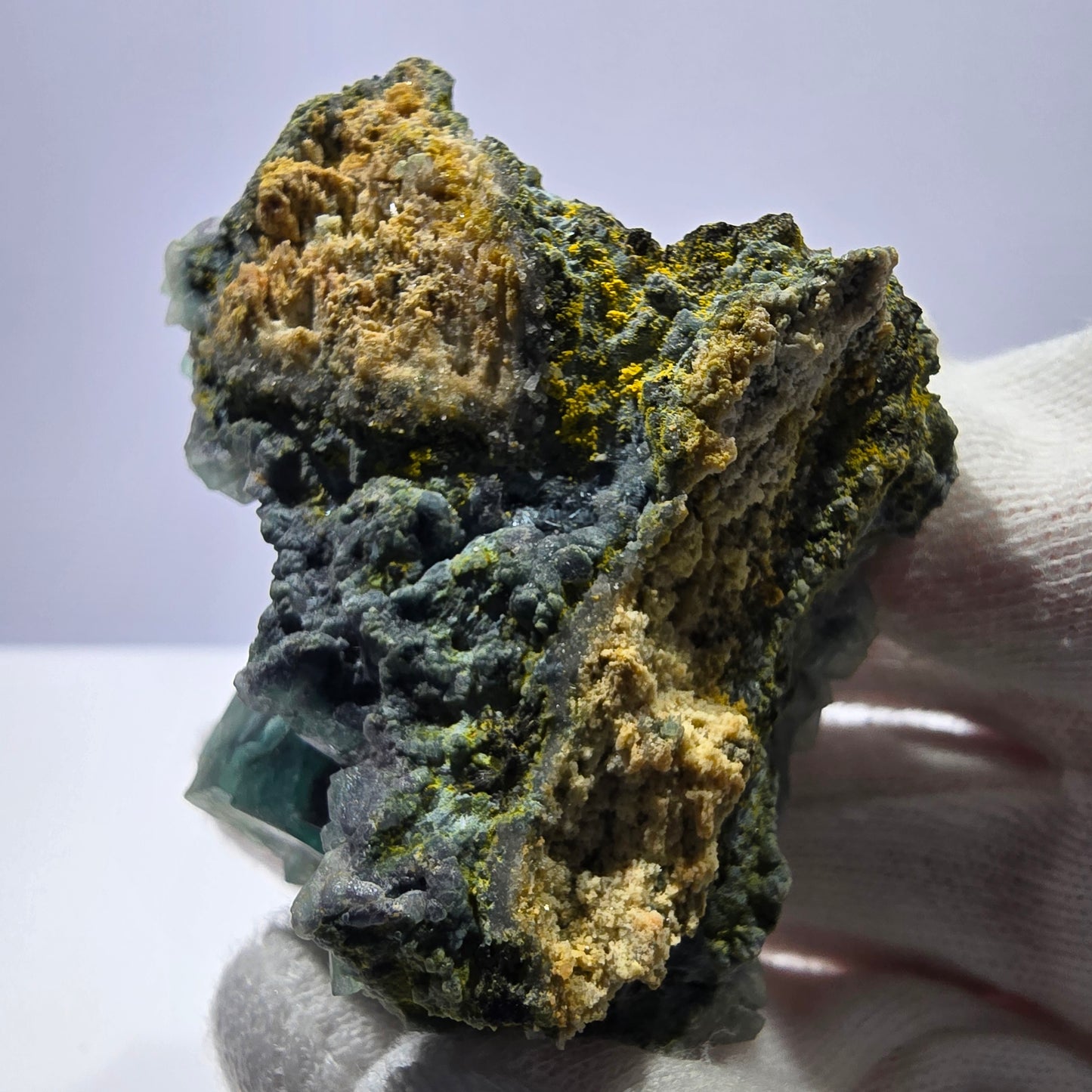 Cube de fluorite fantôme zonal, spécimen de tourmaline Schorl, Erongo, Namibie, 56 x 49 x 41 mm