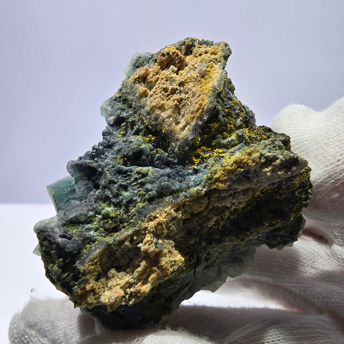 Cube de fluorite fantôme zonal, spécimen de tourmaline Schorl, Erongo, Namibie, 56 x 49 x 41 mm
