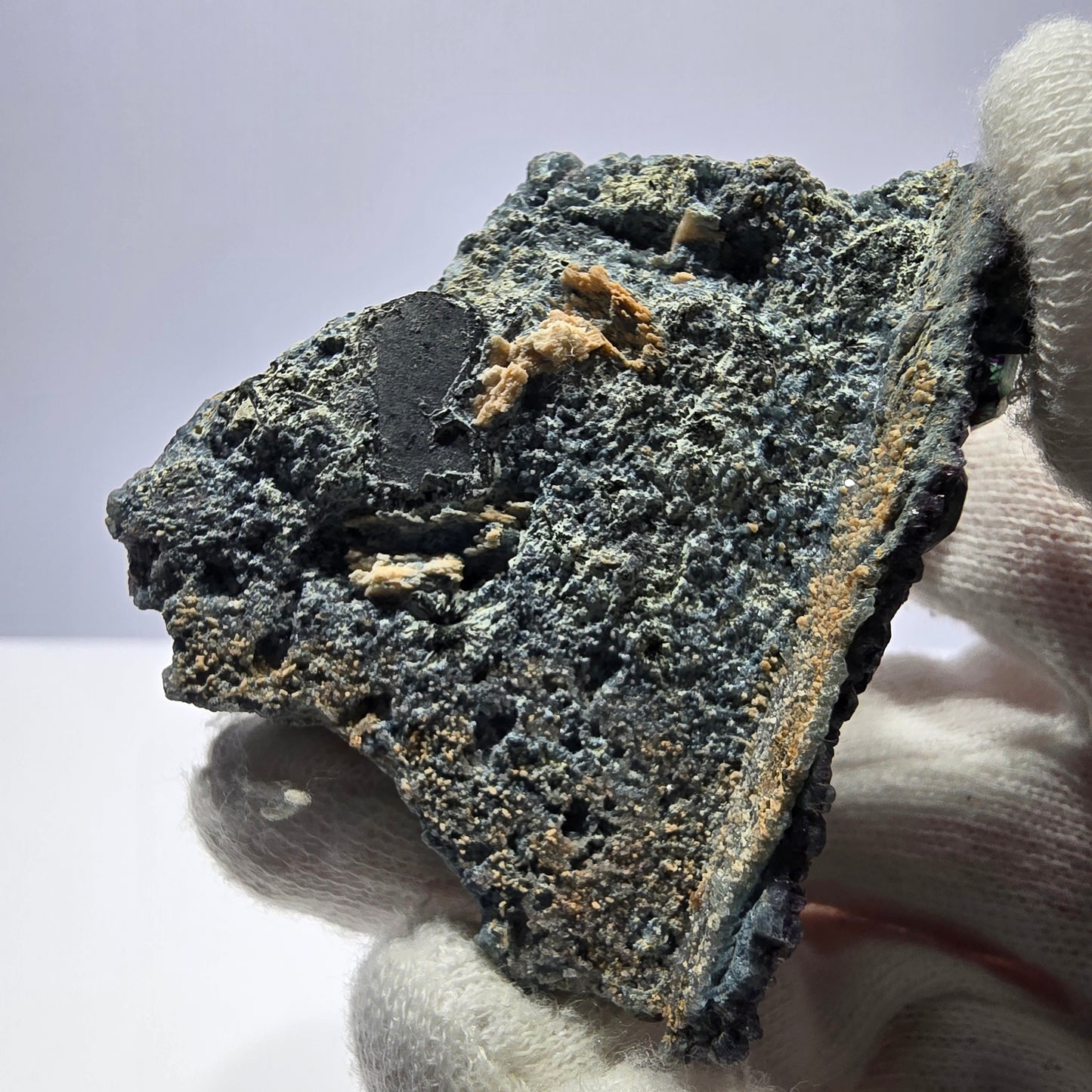 Cube de fluorite fantôme zonal, spécimen de tourmaline Schorl, Erongo, Namibie, 59 x 47 x 23 mm