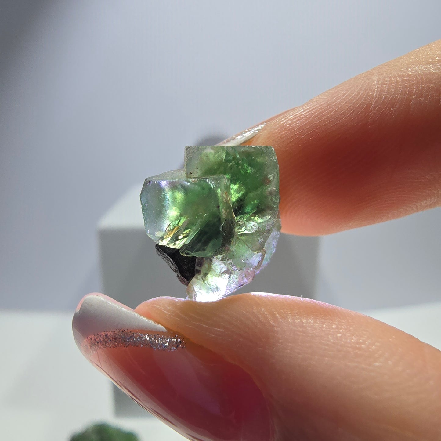 Lot de 16 Fluorite Fantôme, Hyalite Tourmaline Schörl Moscovite Steps Erongo, Namibie