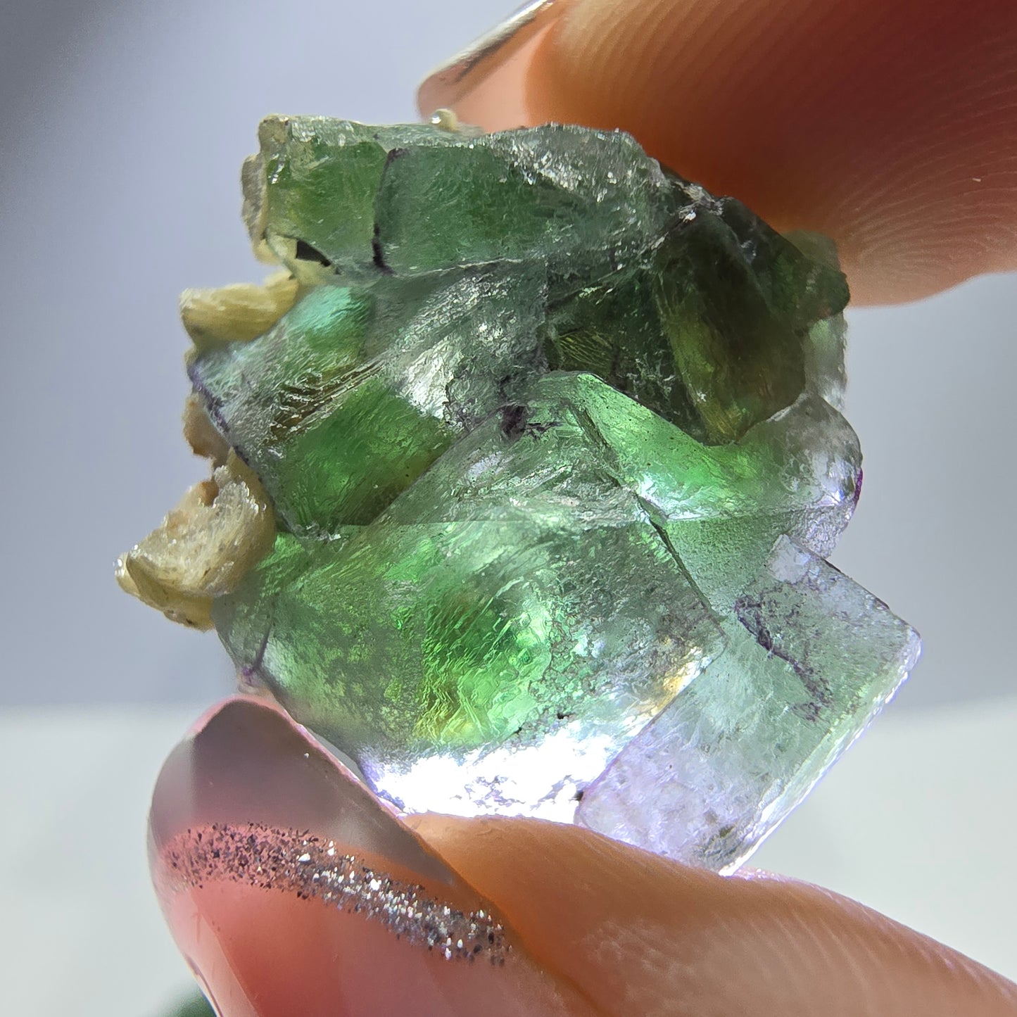 Lot de 16 Fluorite Fantôme, Hyalite Tourmaline Schörl Moscovite Steps Erongo, Namibie