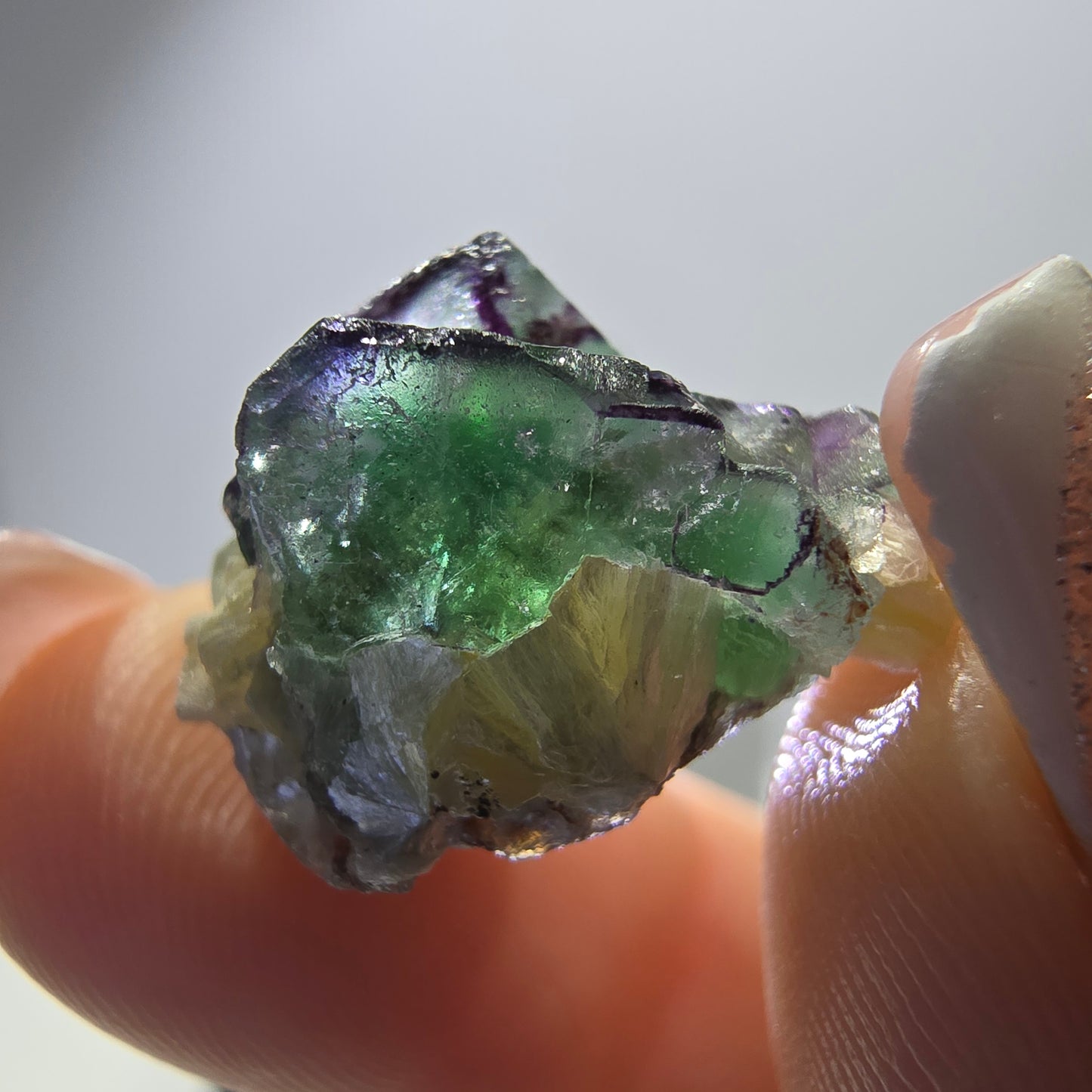 Lot de 16 fluorites fantômes, hyalites, tourmalines Schörl, muscovites, Erongo, Namibie