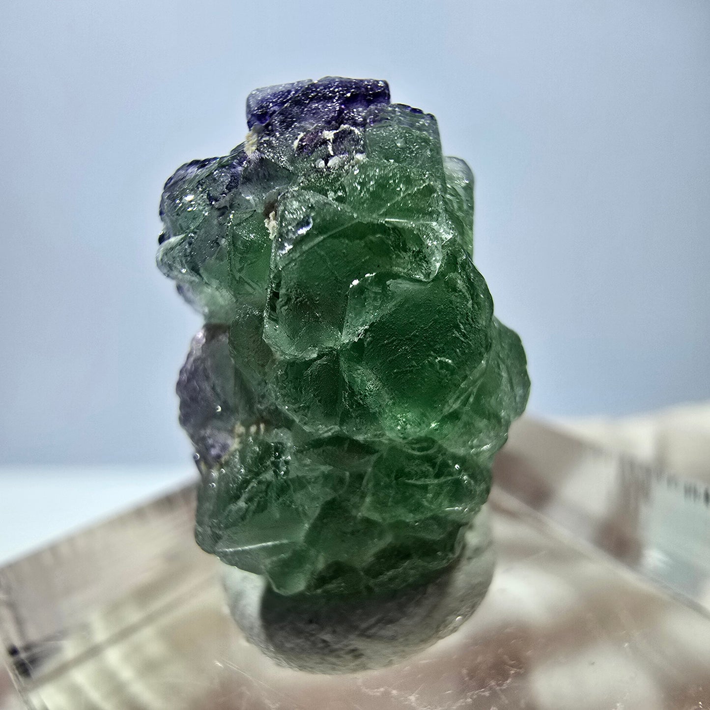 Cube de fluorite fantôme, zonal, spécimen de tourmaline Schorl, Erongo, Namibie, 18 x 12 x 12 mm