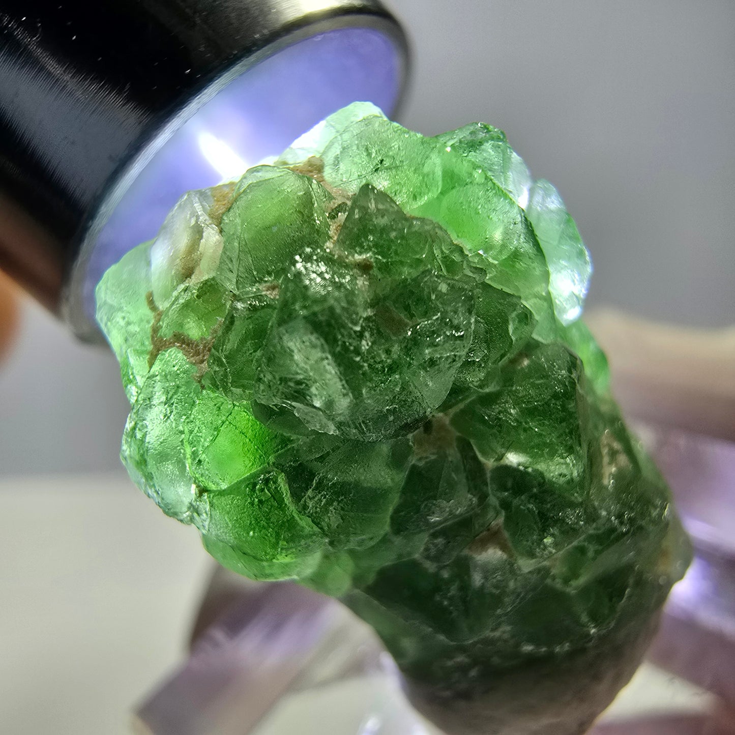 Cube de fluorite fantôme, spécimen de tourmaline Schorl, Erongo, Namibie, 22 x 16 x 16 mm