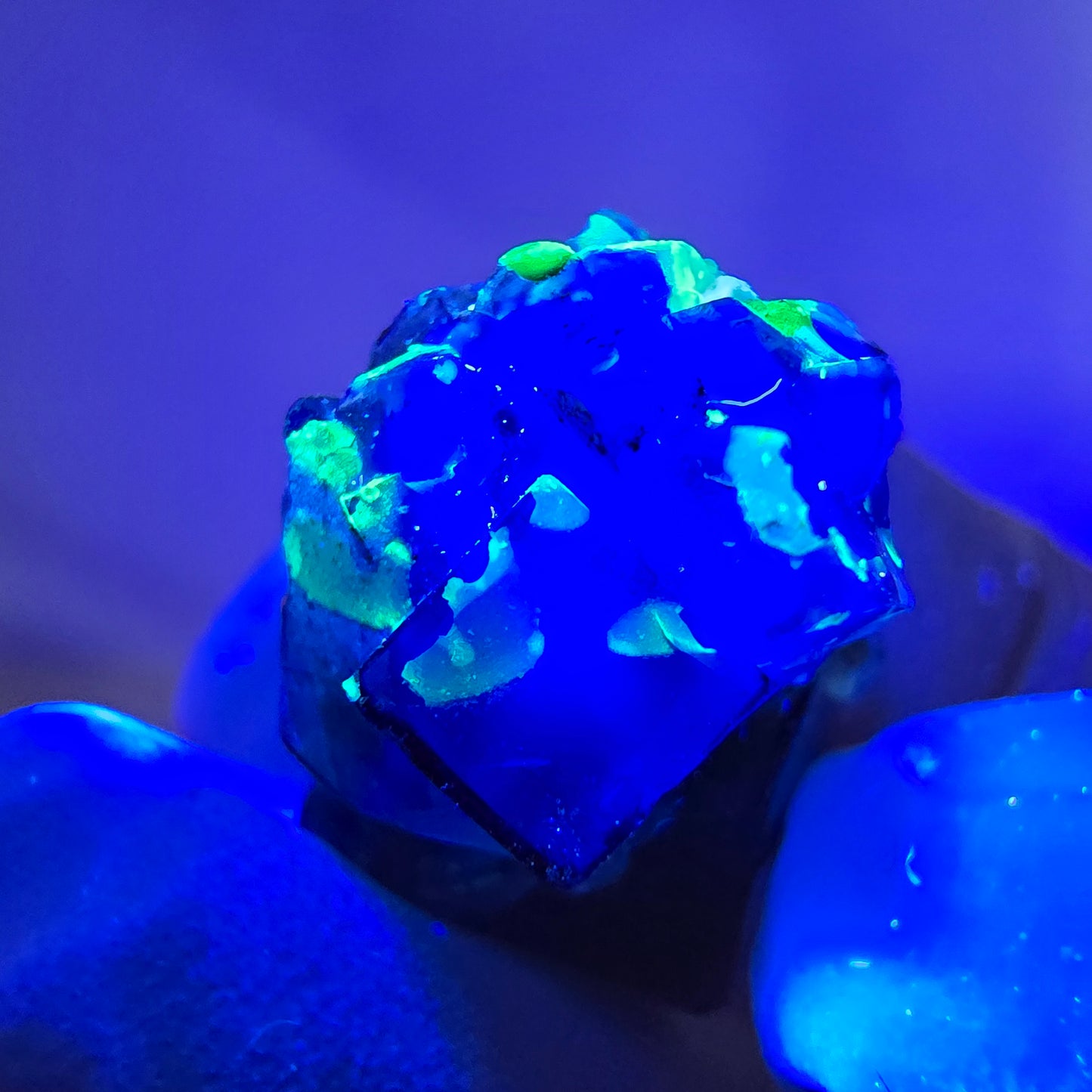 Fluorite fantôme, quartz fumé, hyalite, tourmaline Schörl, muscovite, Erongo, Namibie, 24 x 15 x 16 mm