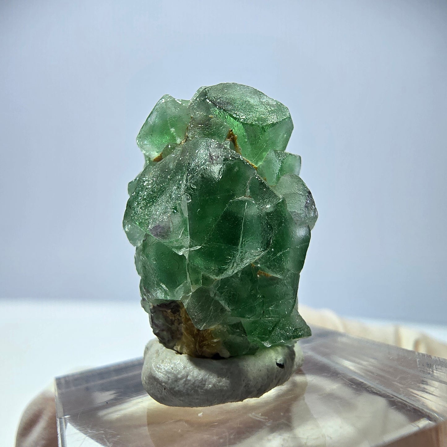 Cube de fluorite fantôme, spécimen de tourmaline Schorl, Erongo, Namibie, 24 x 17 x 16 mm