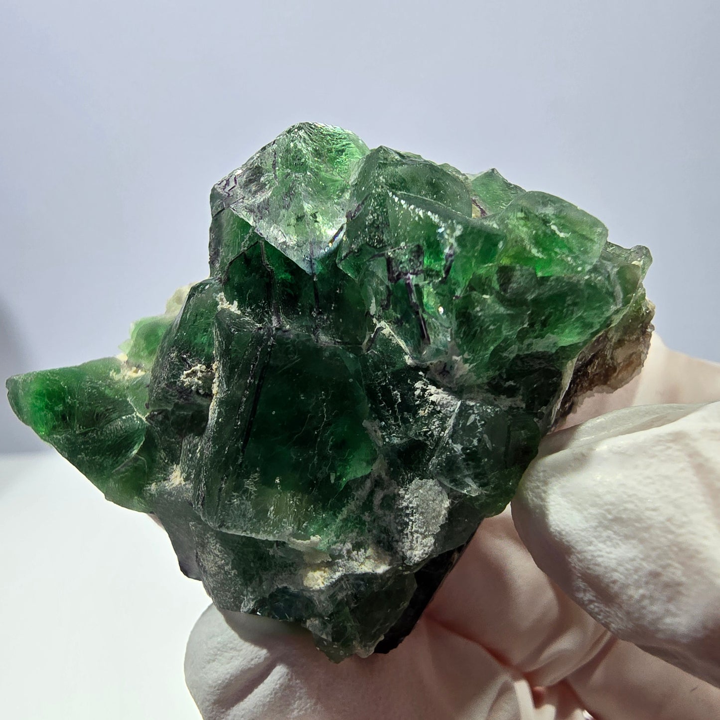Cube de fluorite fantôme, spécimen de tourmaline scholle muscovite hyalite, Erongo, Namibie, 42 x 36 x 28 mm