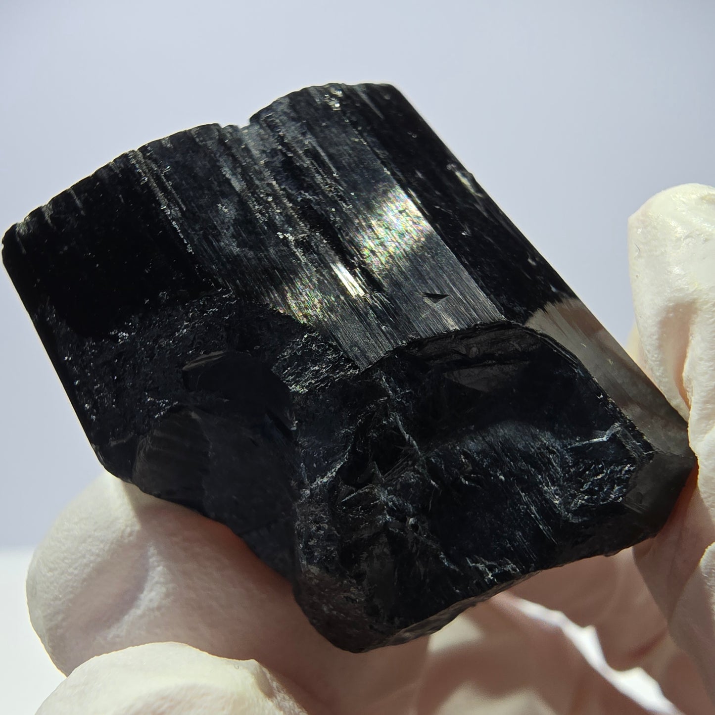 Cristal étoilé de tourmaline Schörl symétrique, Erongo noir, Namibie 34*26*25 mm