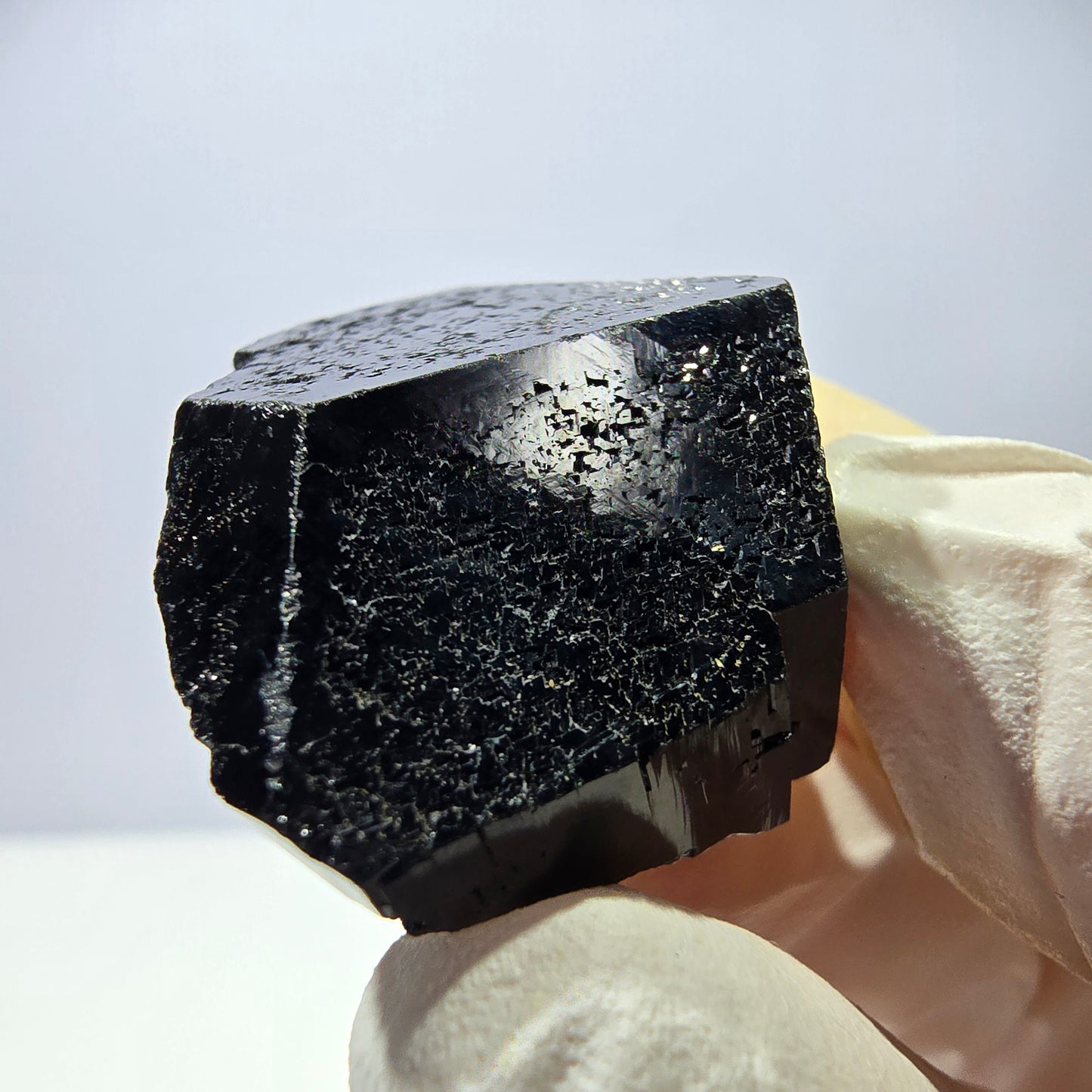 Cristal de tourmaline Schorl étoilée rare, Erongo noir, Namibie, 29 x 27 x 17 mm