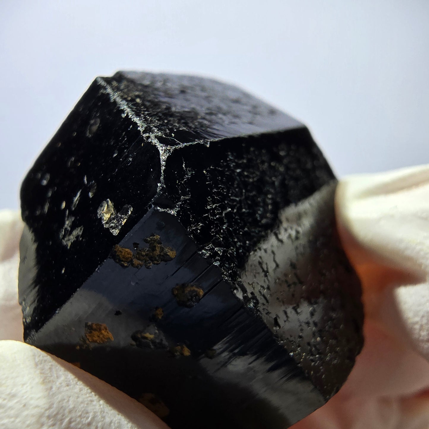 Cristal de tourmaline Schorl étoilée rare, Erongo noir, Namibie, 29 x 27 x 17 mm