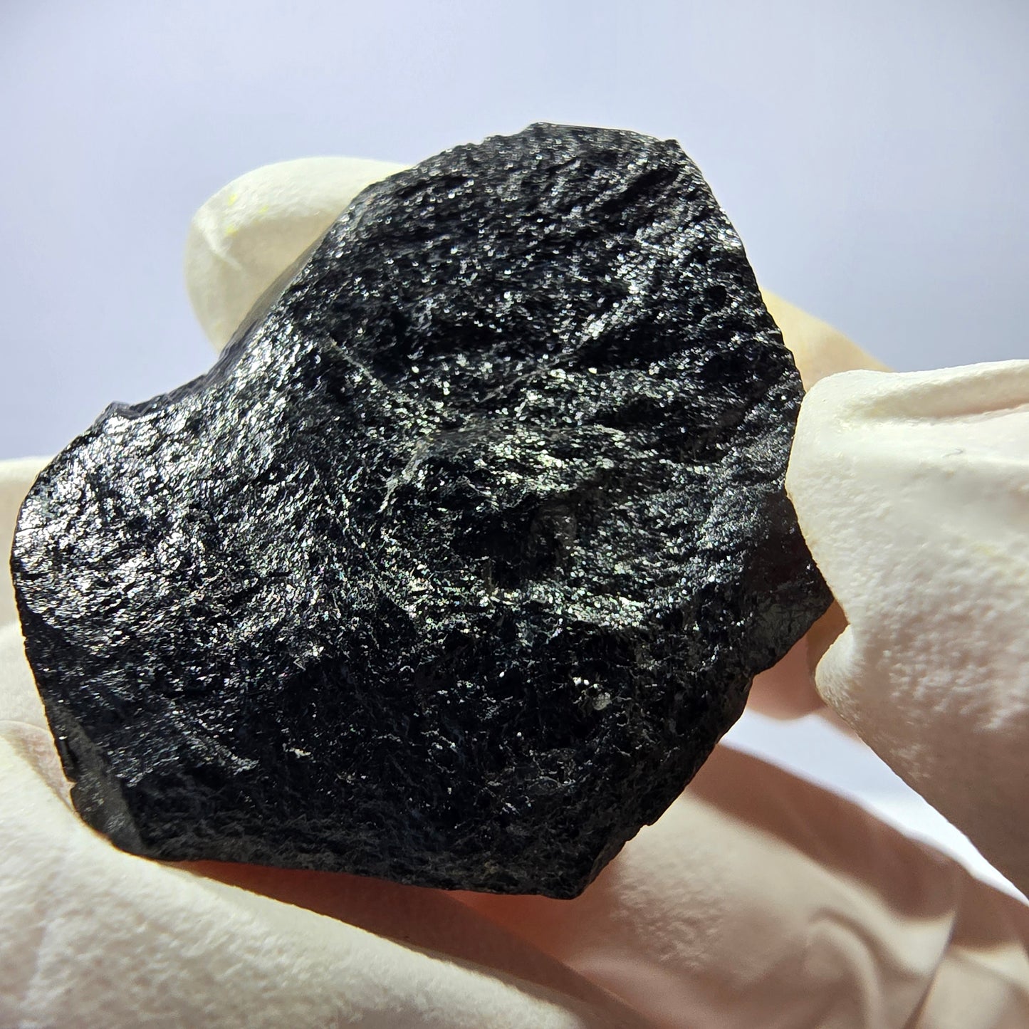 Cristal de tourmaline Schorl étoilée rare, Erongo noir, Namibie, 29 x 27 x 17 mm