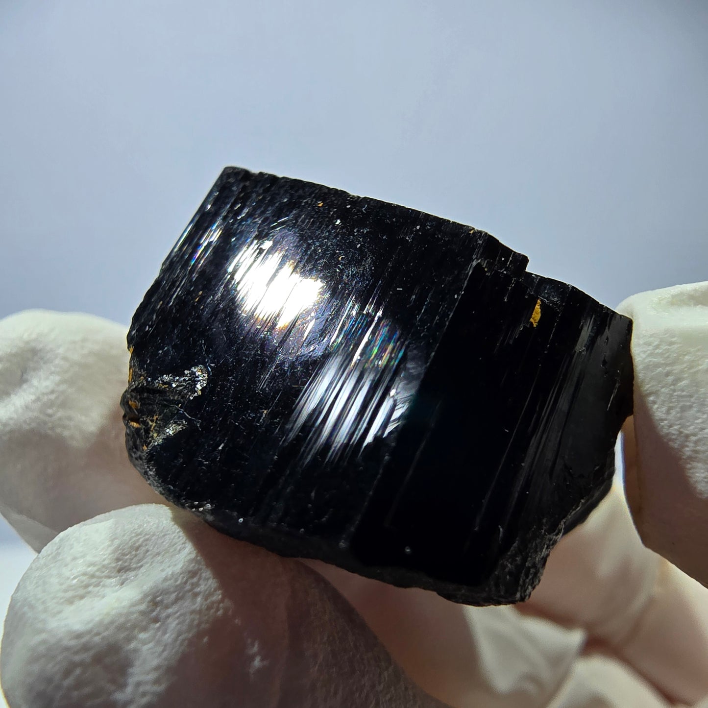 Cristal de tourmaline Schorl étoilée rare, Erongo noir, Namibie, 30 x 25 x 20 mm