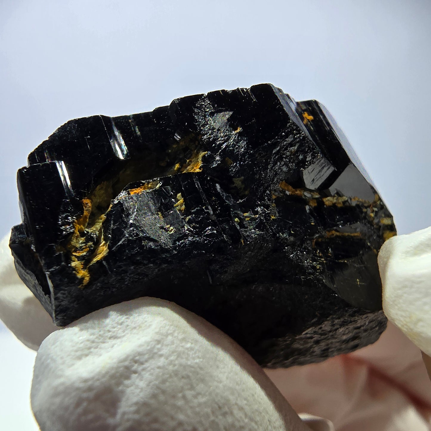 Cristal de tourmaline Schorl étoilée rare, Erongo noir, Namibie, 30 x 25 x 20 mm