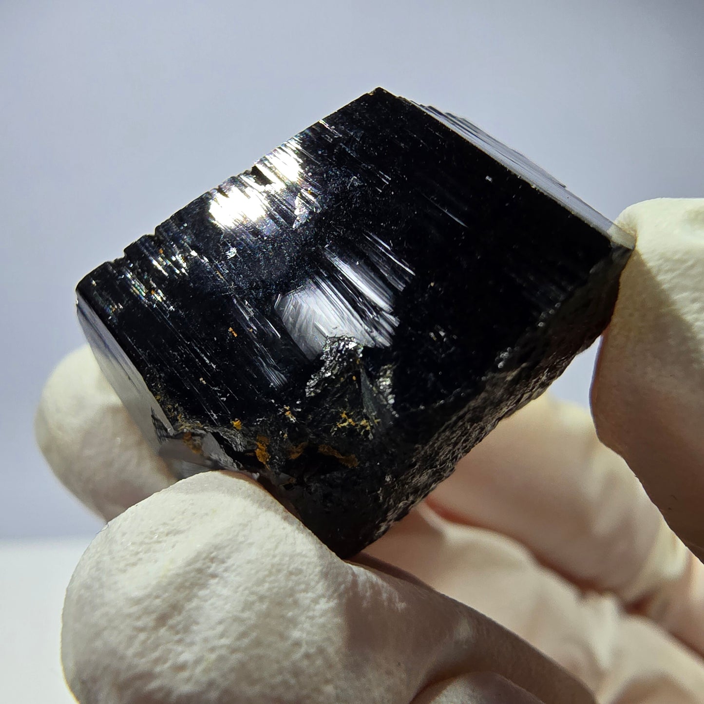 Cristal de tourmaline Schorl étoilée rare, Erongo noir, Namibie, 30 x 25 x 20 mm
