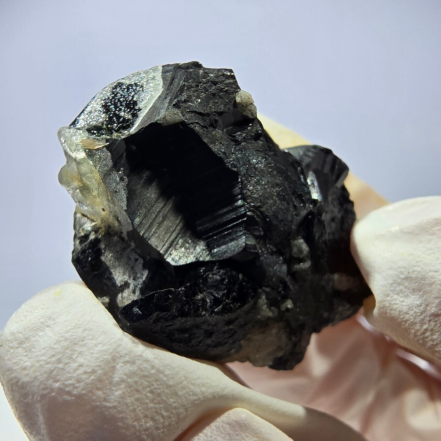 Sym. Tourmaline Schörl, quartz fumé, stade hyalite Erongo, Namibie 34*27*15mm