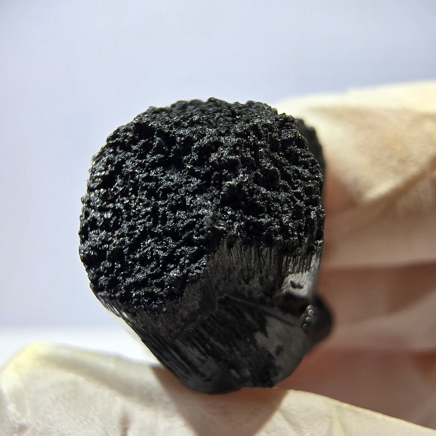 Rare spécimen de tourmaline Schorl et de fluorite cubique, Erongo, Namibie, 32 x 21 x 14 mm