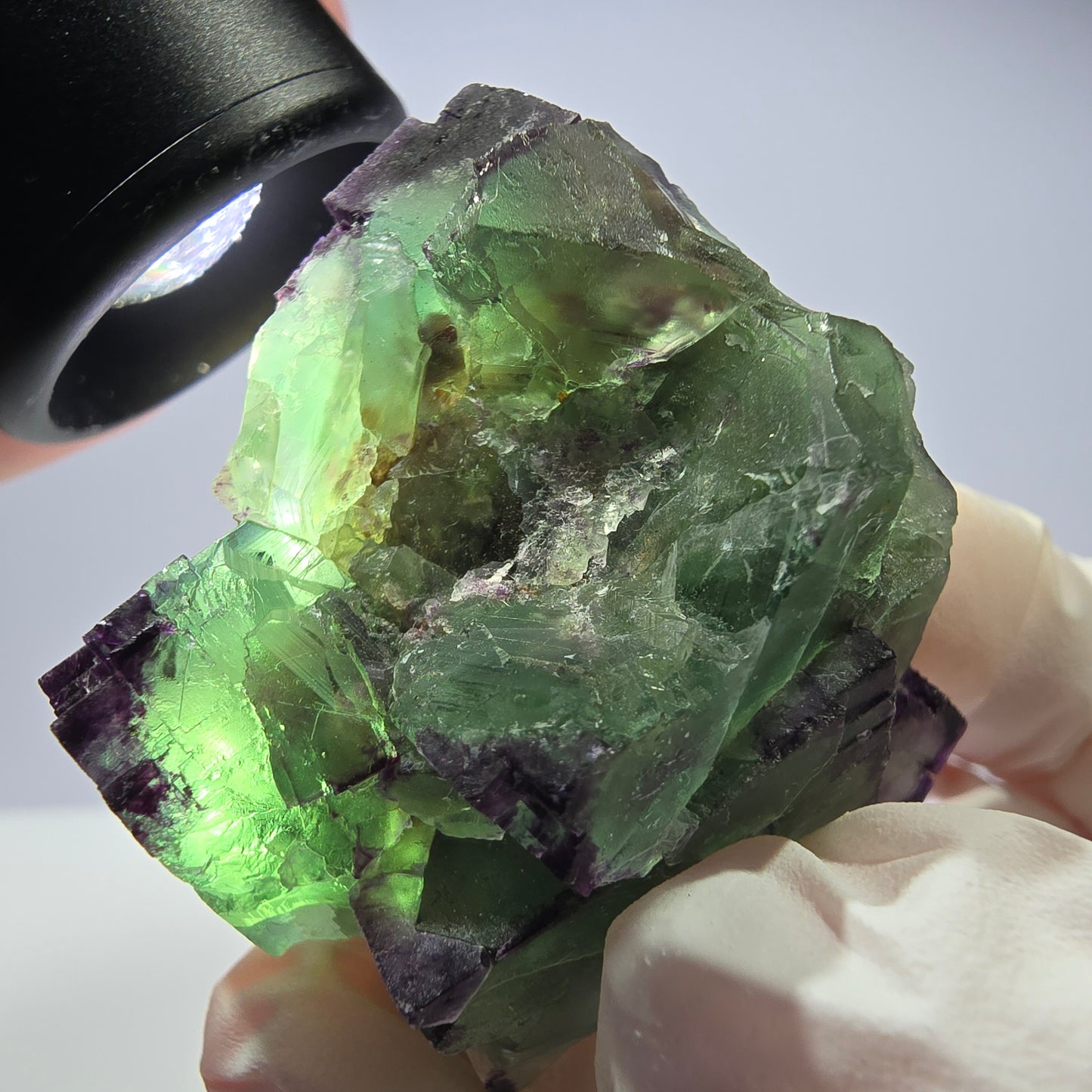 Spécimen de cube de fluorite fantôme, parqueté, zonal Okorusu, Namibie 45*38*36mm