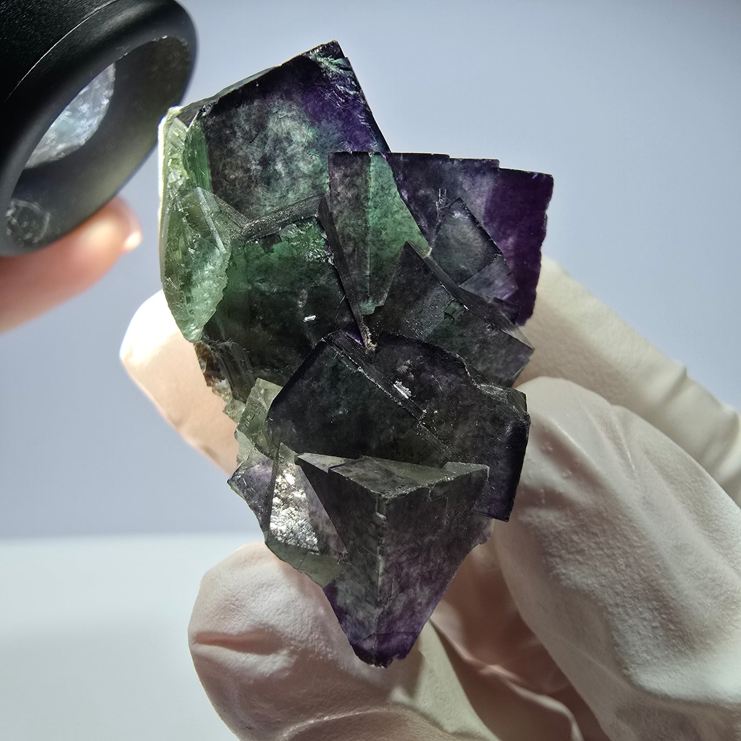 Spécimen de cube de fluorite fantôme, parqueté, zonal Okorusu, Namibie 51 x 30 x 24 mm