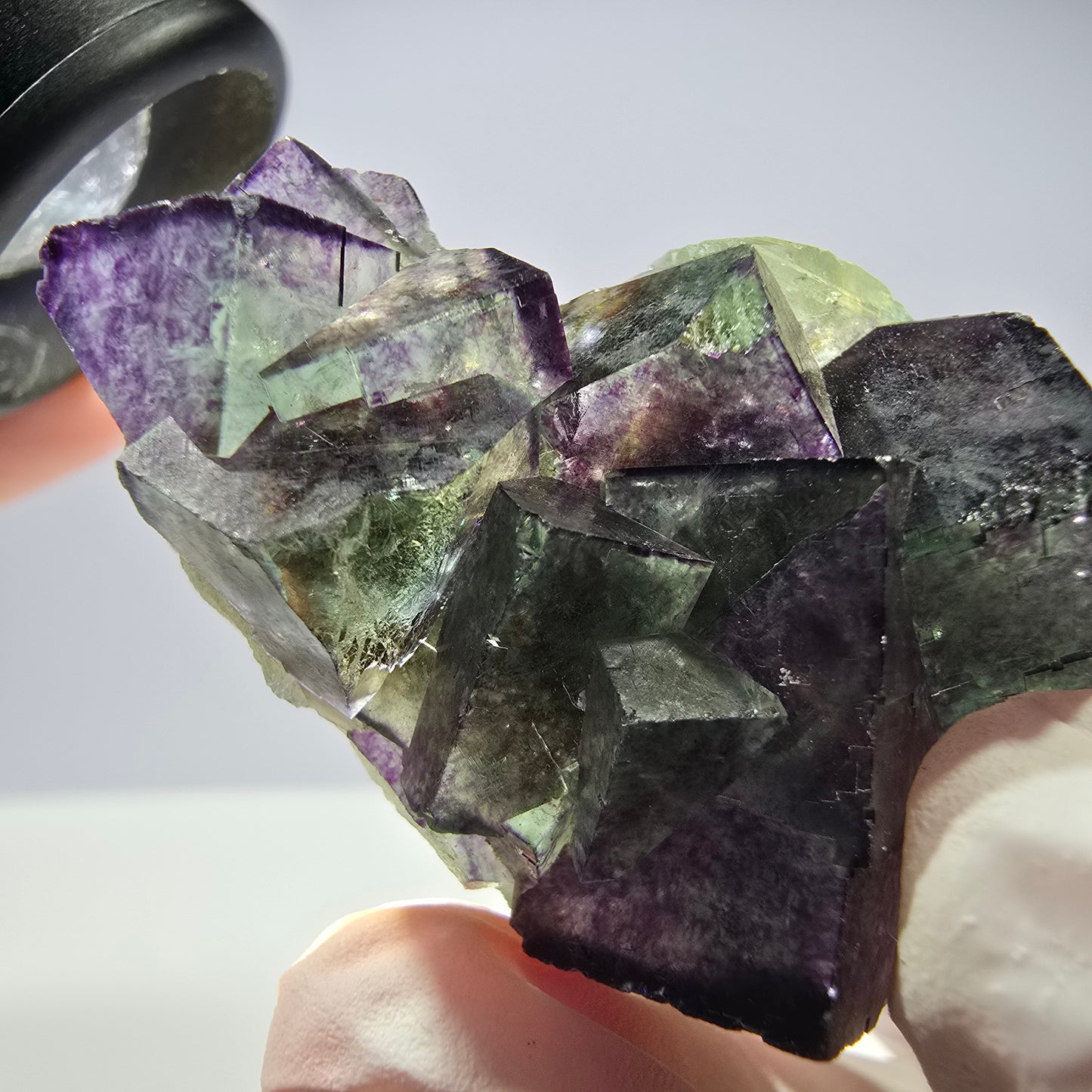 Spécimen de cube de fluorite fantôme, parqueté, zonal Okorusu, Namibie 51 x 30 x 24 mm