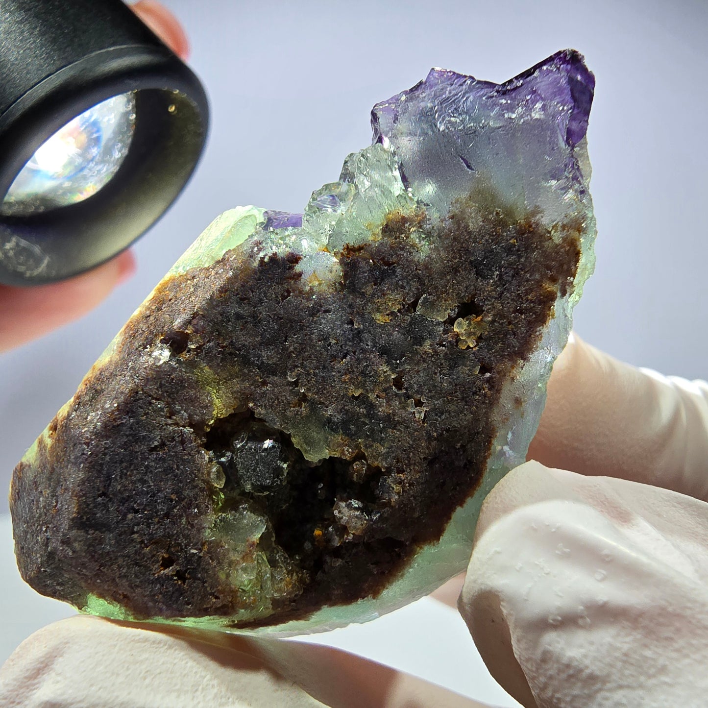 Spécimen de cube de fluorite fantôme, parqueté, zonal Okorusu, Namibie 51 x 30 x 24 mm