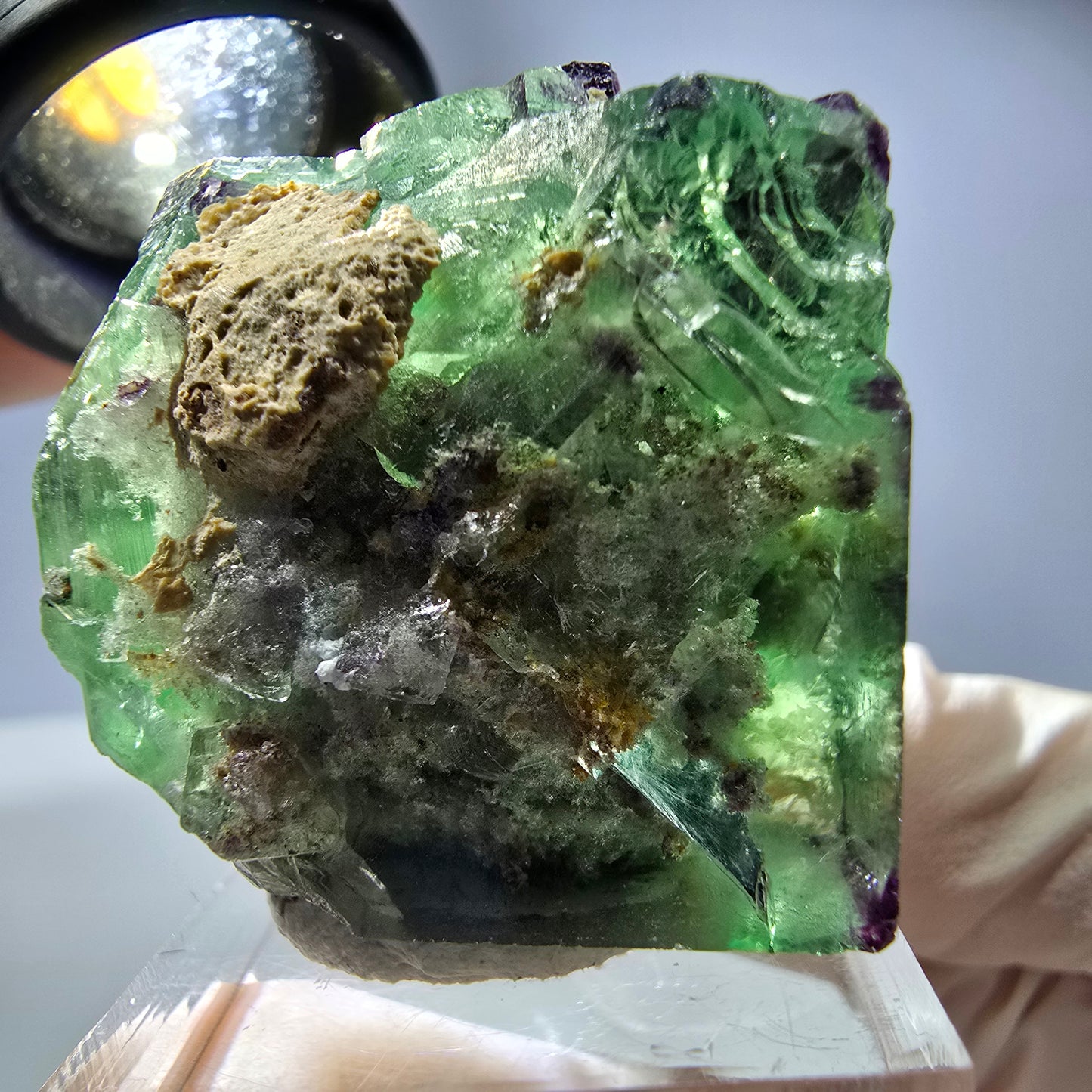 Spécimen de cube de fluorite fantôme, parqueté, zonal Okorusu, Namibie 28*28*31mm