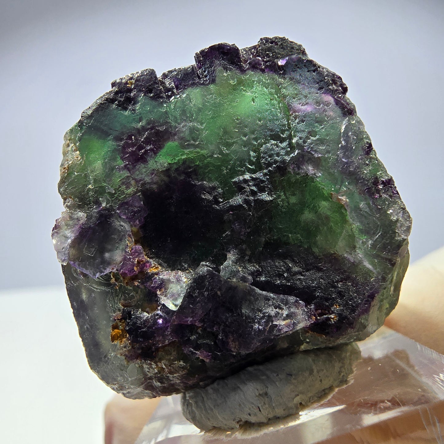 Spécimen de cube de fluorite fantôme, parqueté, zonal Okorusu, Namibie 31*29*24mm