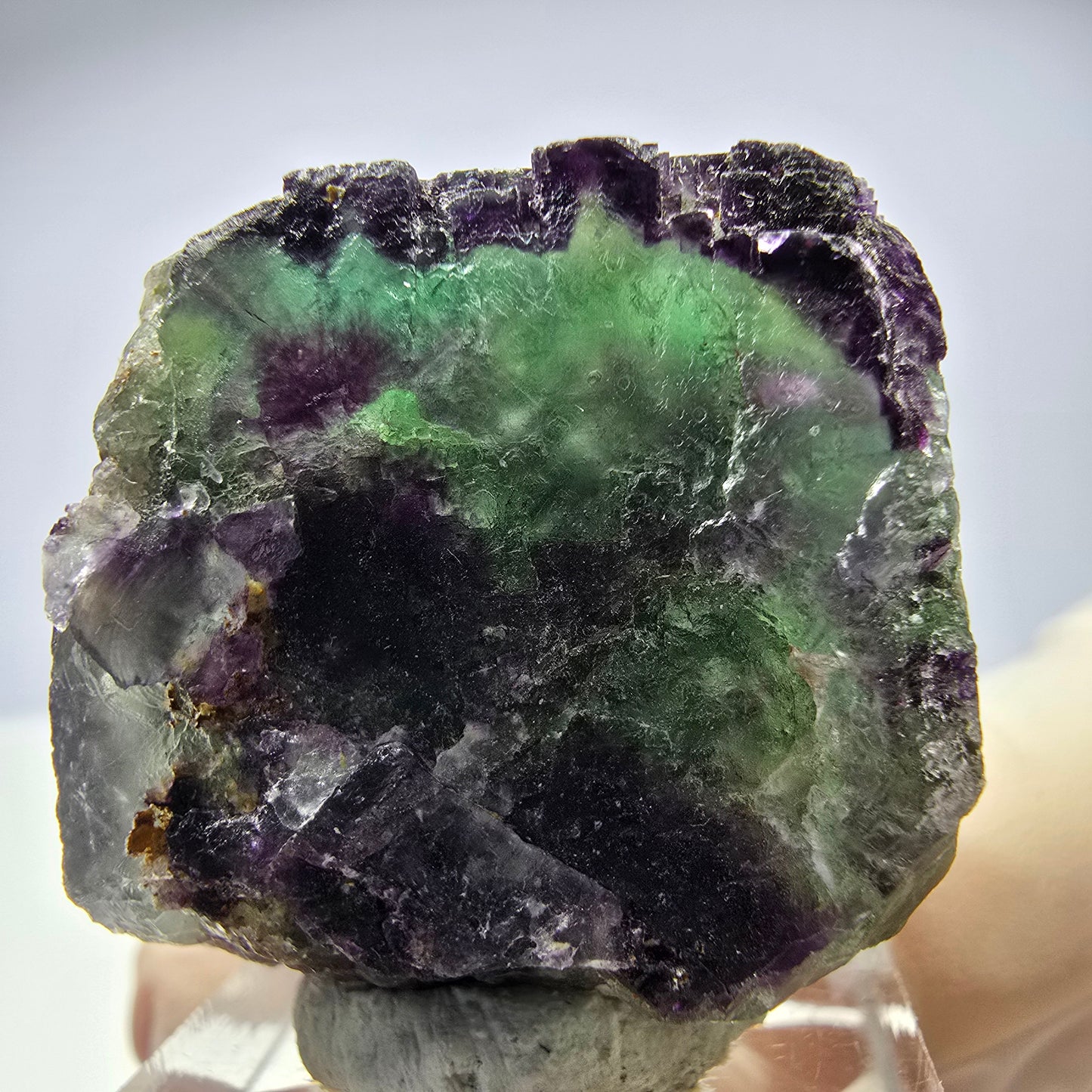 Spécimen de cube de fluorite fantôme, parqueté, zonal Okorusu, Namibie 31*29*24mm