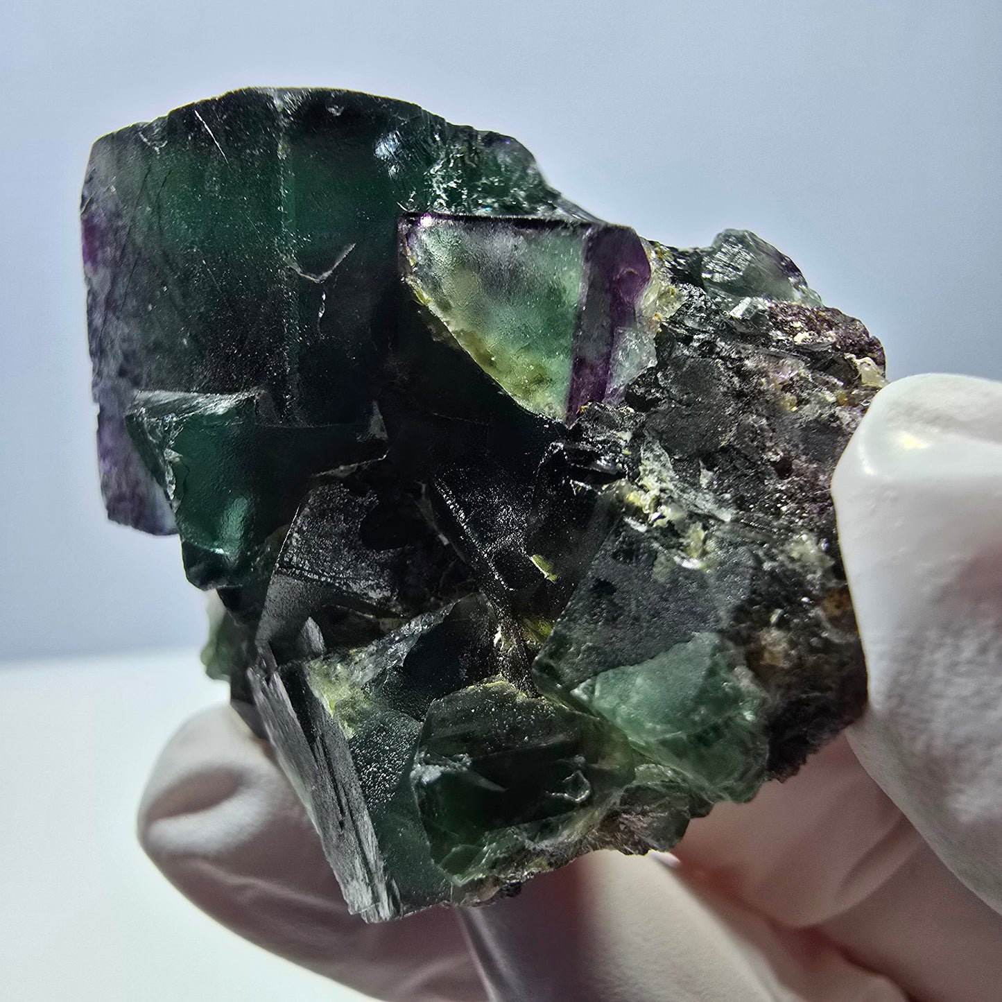 Phantom Fluorit Würfel Stufe, parkettiert, zonal Okorusu, Namibia 45*40*30mm