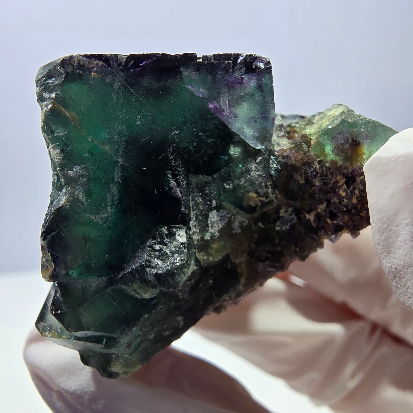 Phantom Fluorit Würfel Stufe, parkettiert, zonal Okorusu, Namibia 45*40*30mm