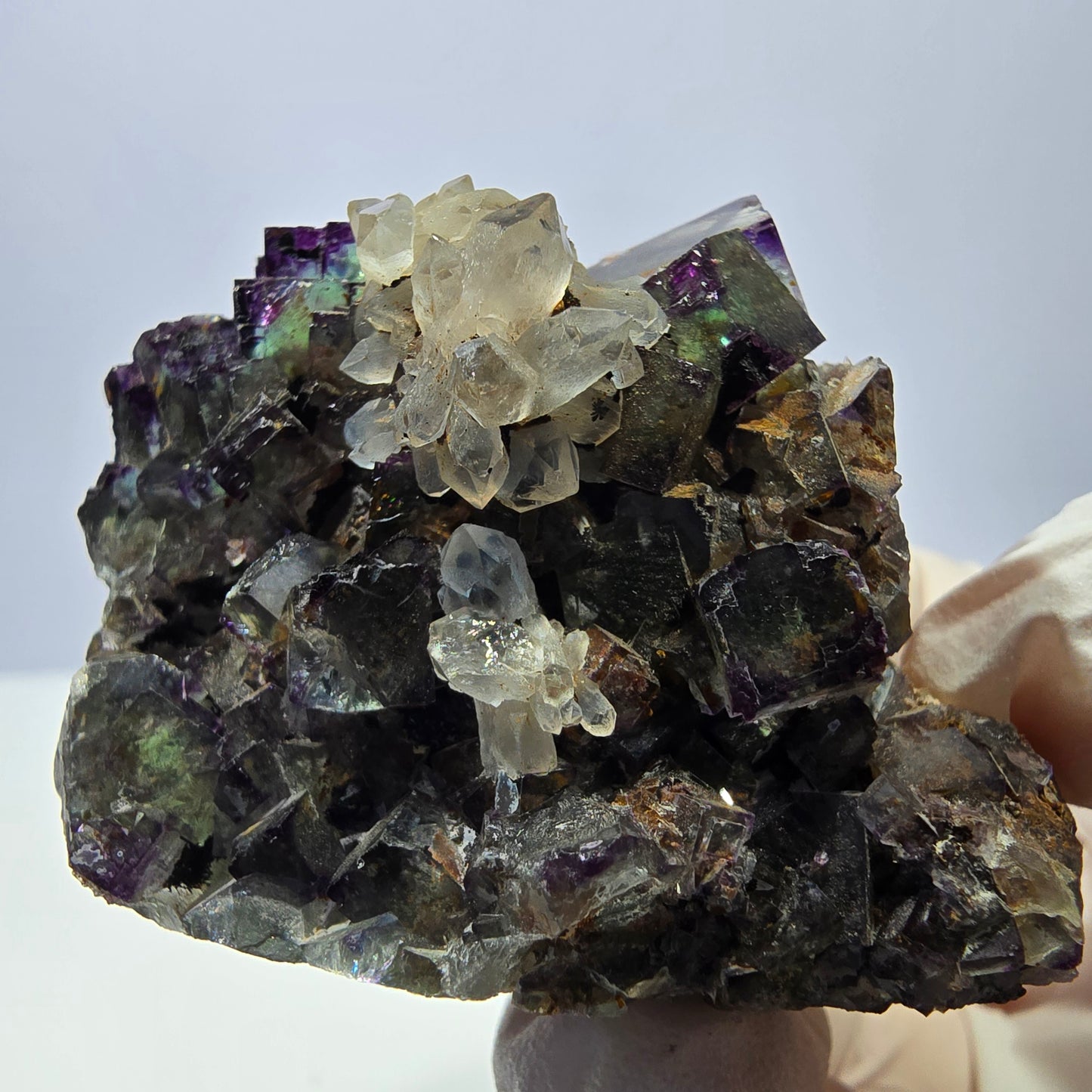 Cubes de fluorite fantôme transparente, spécimen de quartz, Okorusu zonal, Namibie, 58 x 48 x 44 mm