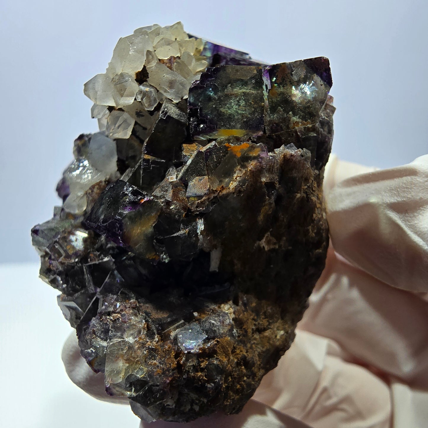 Cubes de fluorite fantôme transparente, spécimen de quartz, Okorusu zonal, Namibie, 58 x 48 x 44 mm