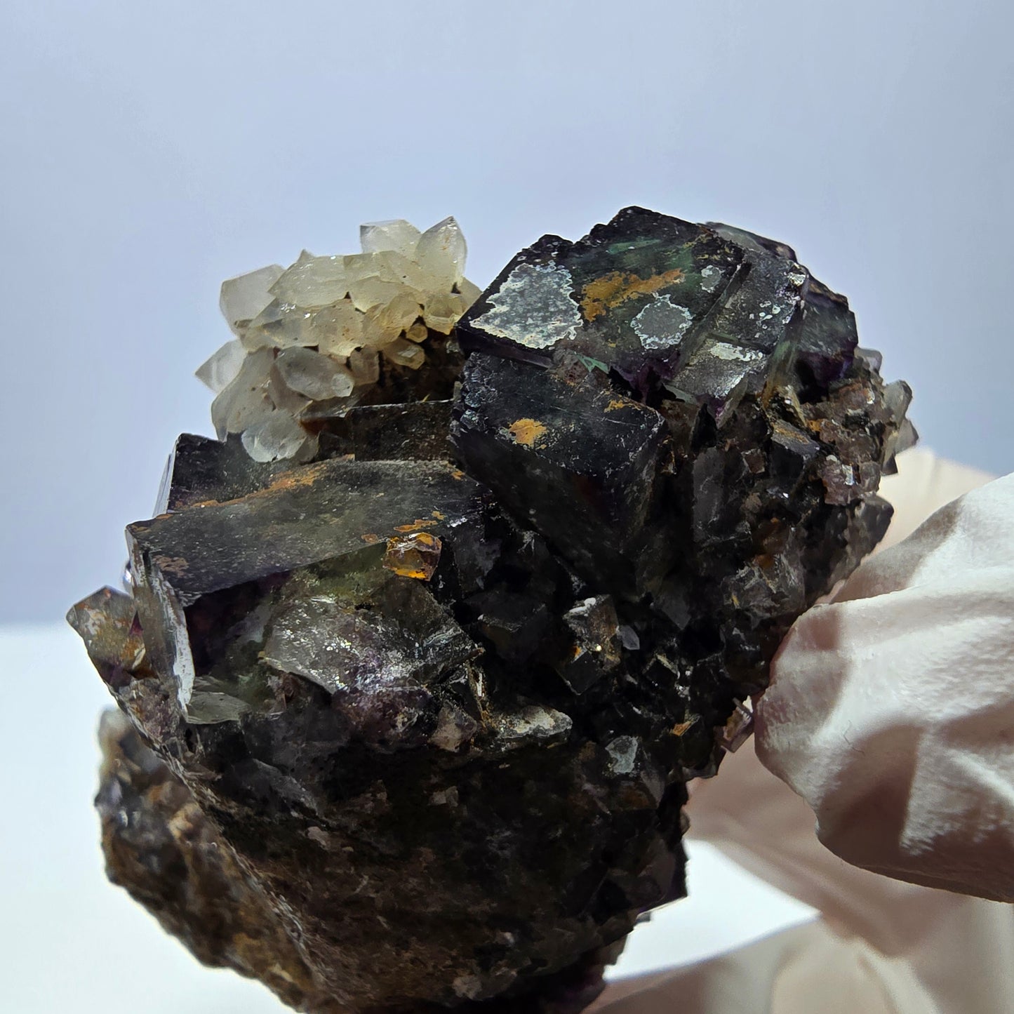 Cubes de fluorite fantôme transparente, spécimen de quartz, Okorusu zonal, Namibie, 58 x 48 x 44 mm