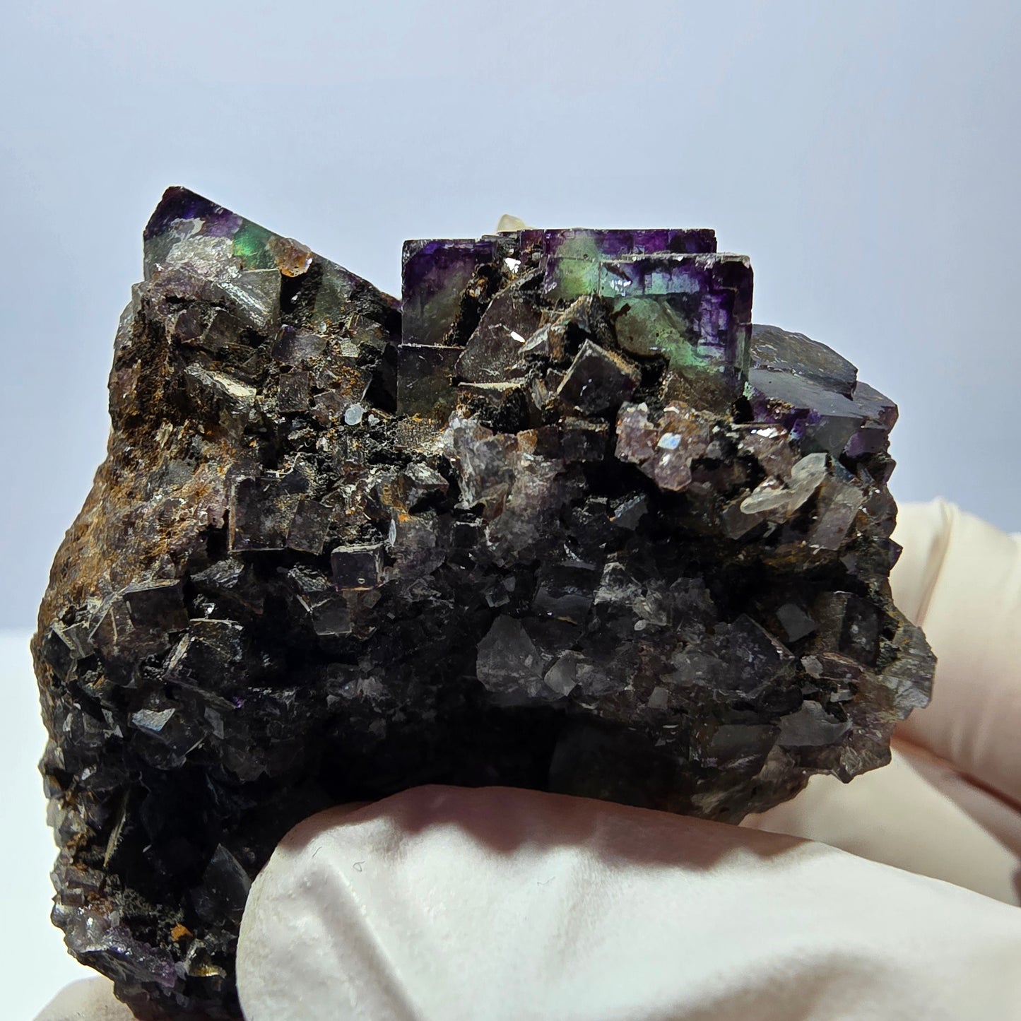 Cubes de fluorite fantôme transparente, spécimen de quartz, Okorusu zonal, Namibie, 58 x 48 x 44 mm
