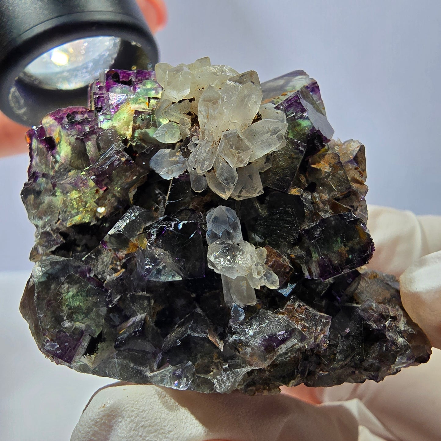 Cubes de fluorite fantôme transparente, spécimen de quartz, Okorusu zonal, Namibie, 58 x 48 x 44 mm