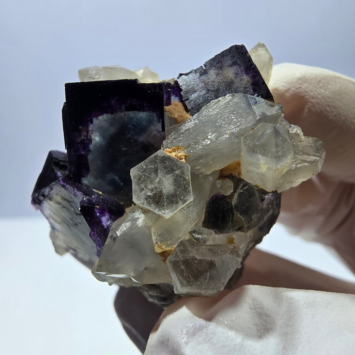 Cubes de fluorite fantôme transparente, spécimen de quartz, Okorusu zonal, Namibie, 37 x 32 x 31 mm