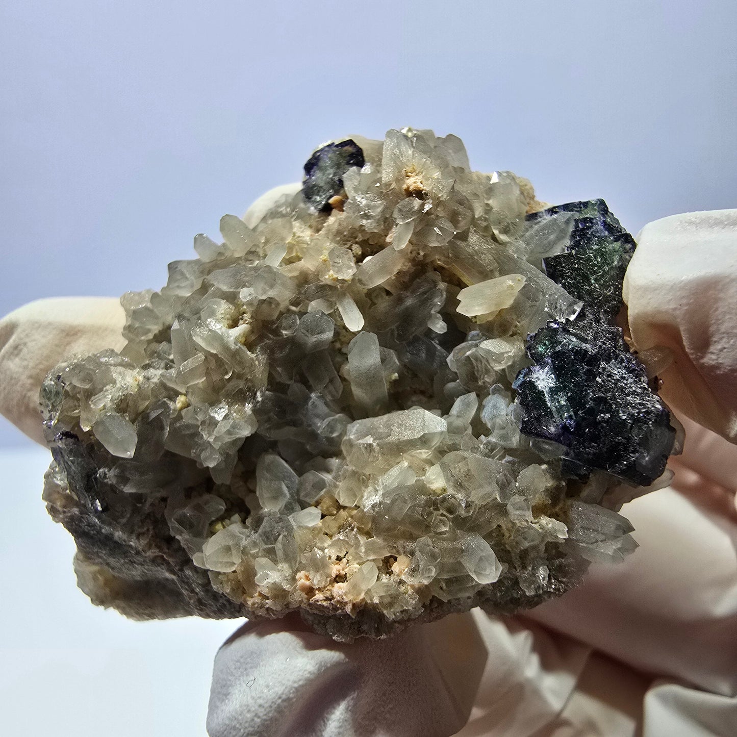 Cubes de fluorite fantôme transparente, spécimen de quartz, Okorusu zonal, Namibie, 48 x 39 x 17 mm