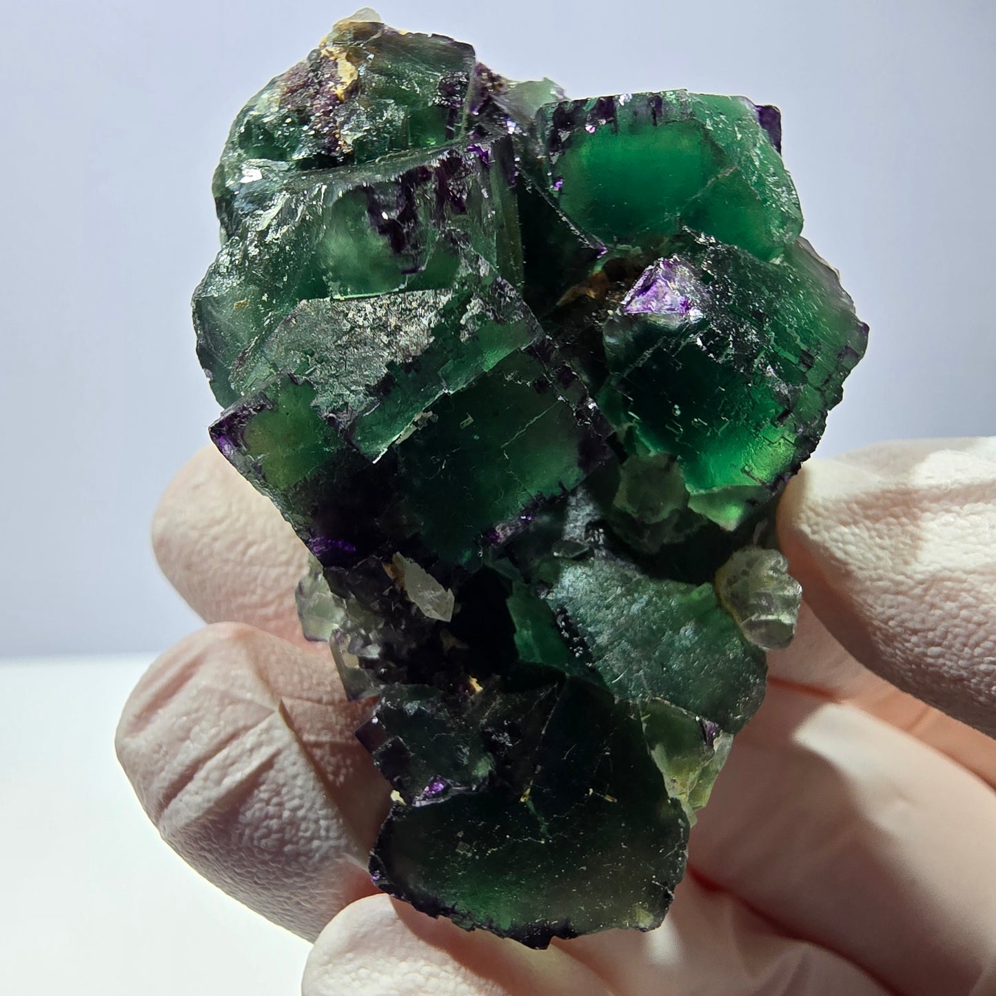 Spécimen de cube de fluorite fantôme, parqueté, zonal Okorusu, Namibie 54 x 39 x 28 mm