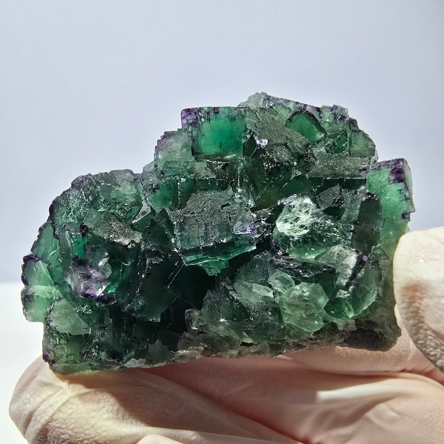 Spécimen de cube de fluorite fantôme, parqueté, zonal Okorusu, Namibie 51*34*28mm