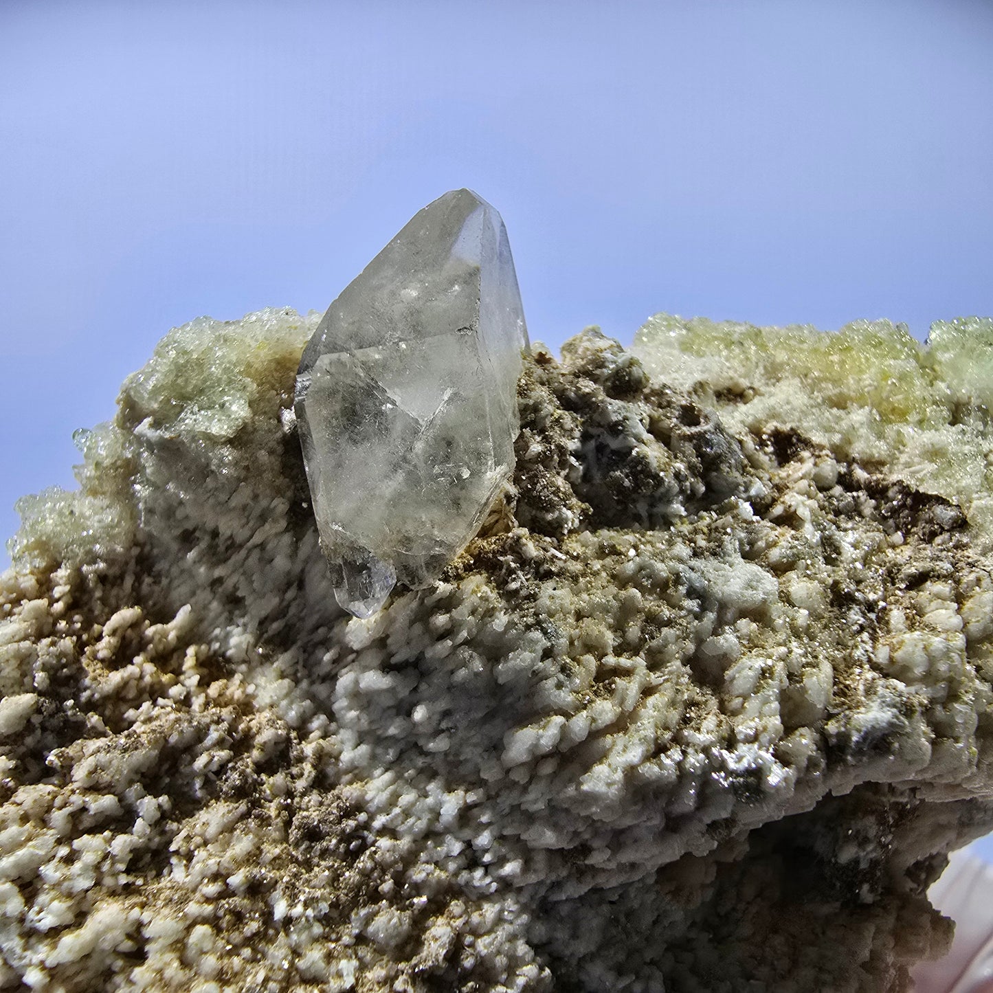 Seltene Hyalit Opal, Rauchquarz, Orthoklas Stufe Erongo, Namibia 75*60*51mm