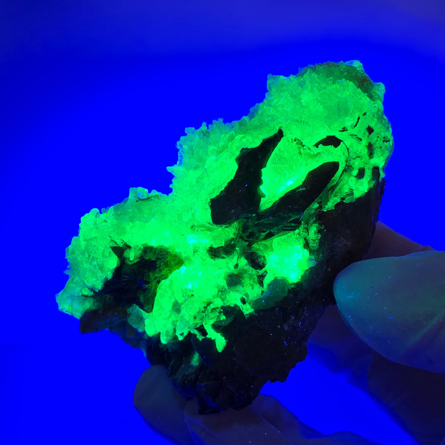 Seltene Hyalit Opal, Orthoklas, Schörl Turmalin Stufe Erongo, Namibia 83*56*53mm