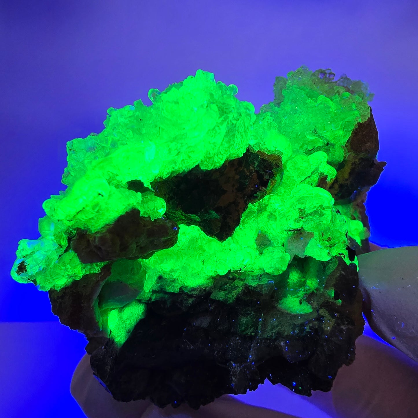 Seltene Hyalit Opal, Orthoklas, Schörl Turmalin Stufe Erongo, Namibia 83*56*53mm