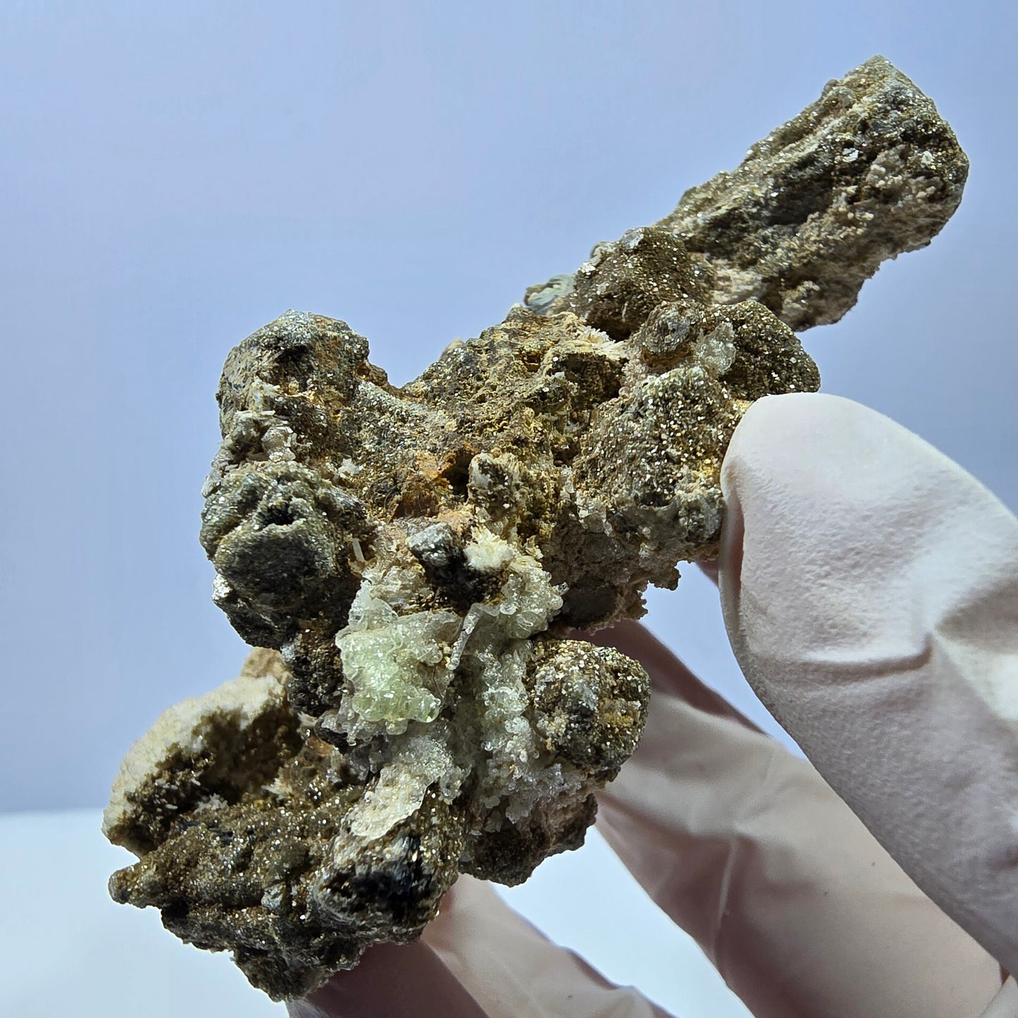 Hyalit Opal, Schörl Turmalin, Orthoklas Muskovit Stufe Erongo, Namibia 90*73*52mm