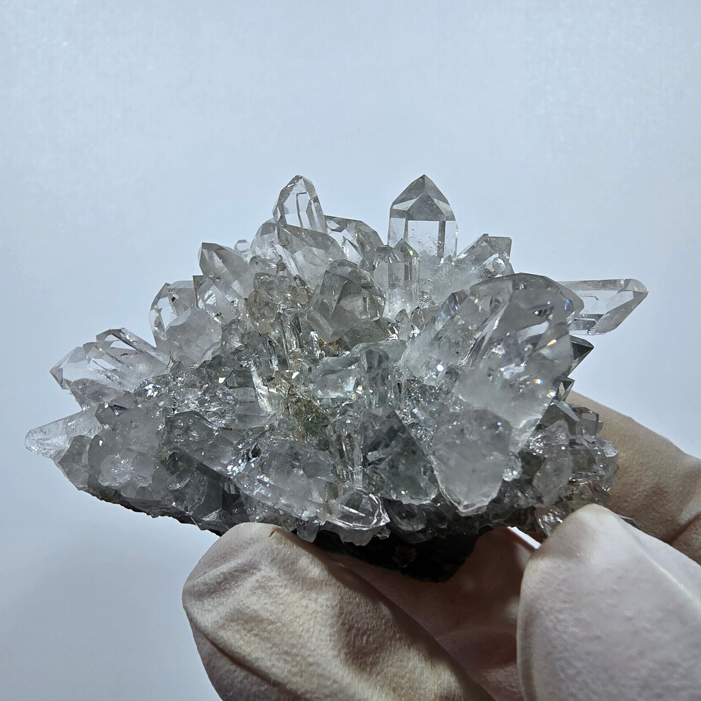 Quartz Starburst, spécimen de chlorite, mine Streep, Goboboseb, Namibie, 54 x 33 x 31 mm