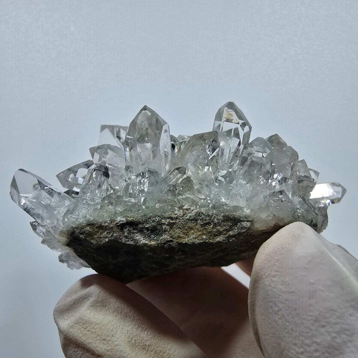 Quartz Starburst, spécimen de chlorite, mine Streep, Goboboseb, Namibie, 54 x 33 x 31 mm
