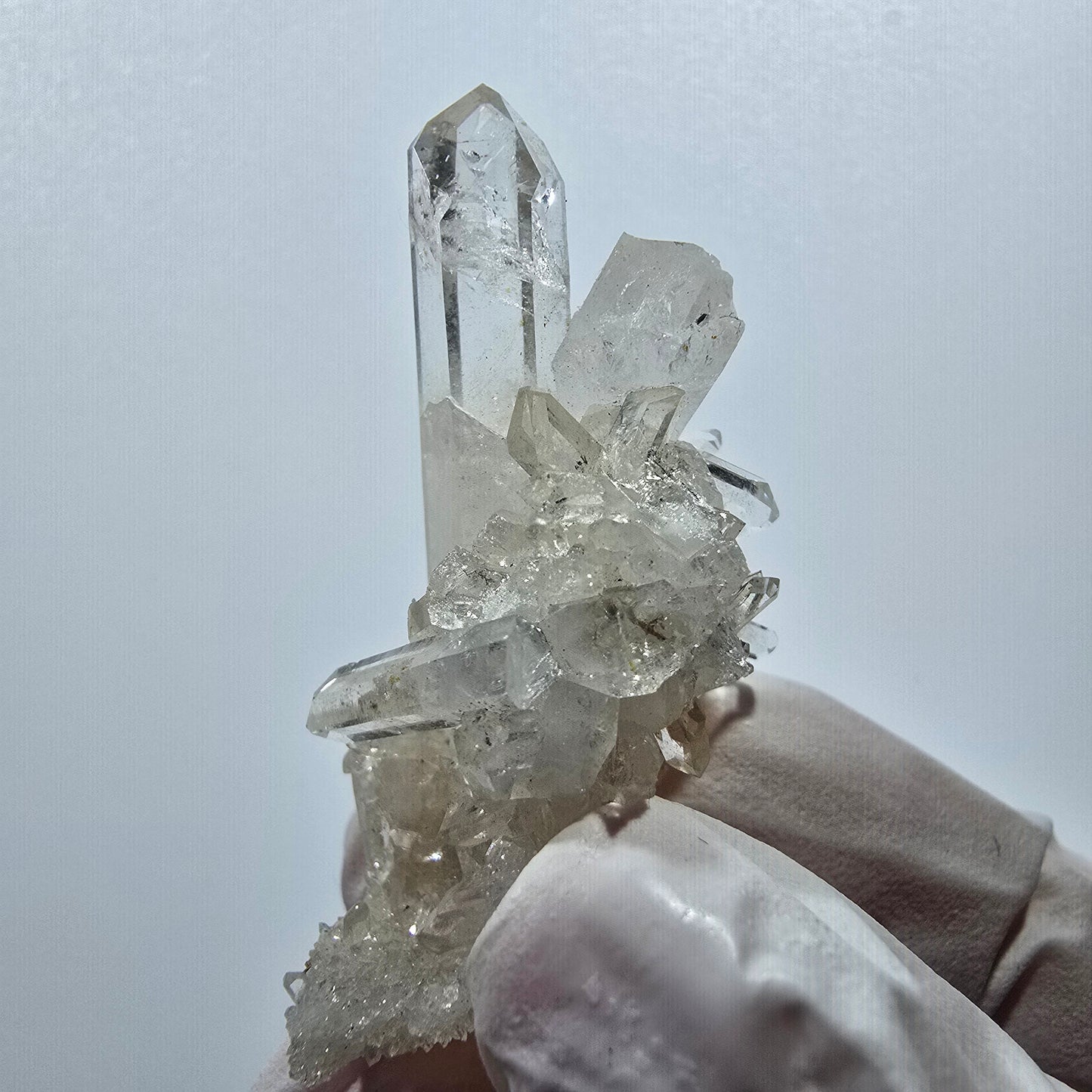 Spécimen de quartz transparent à double terminaison Streep Mine, Goboboseb, Namibie 45*22*25 mm
