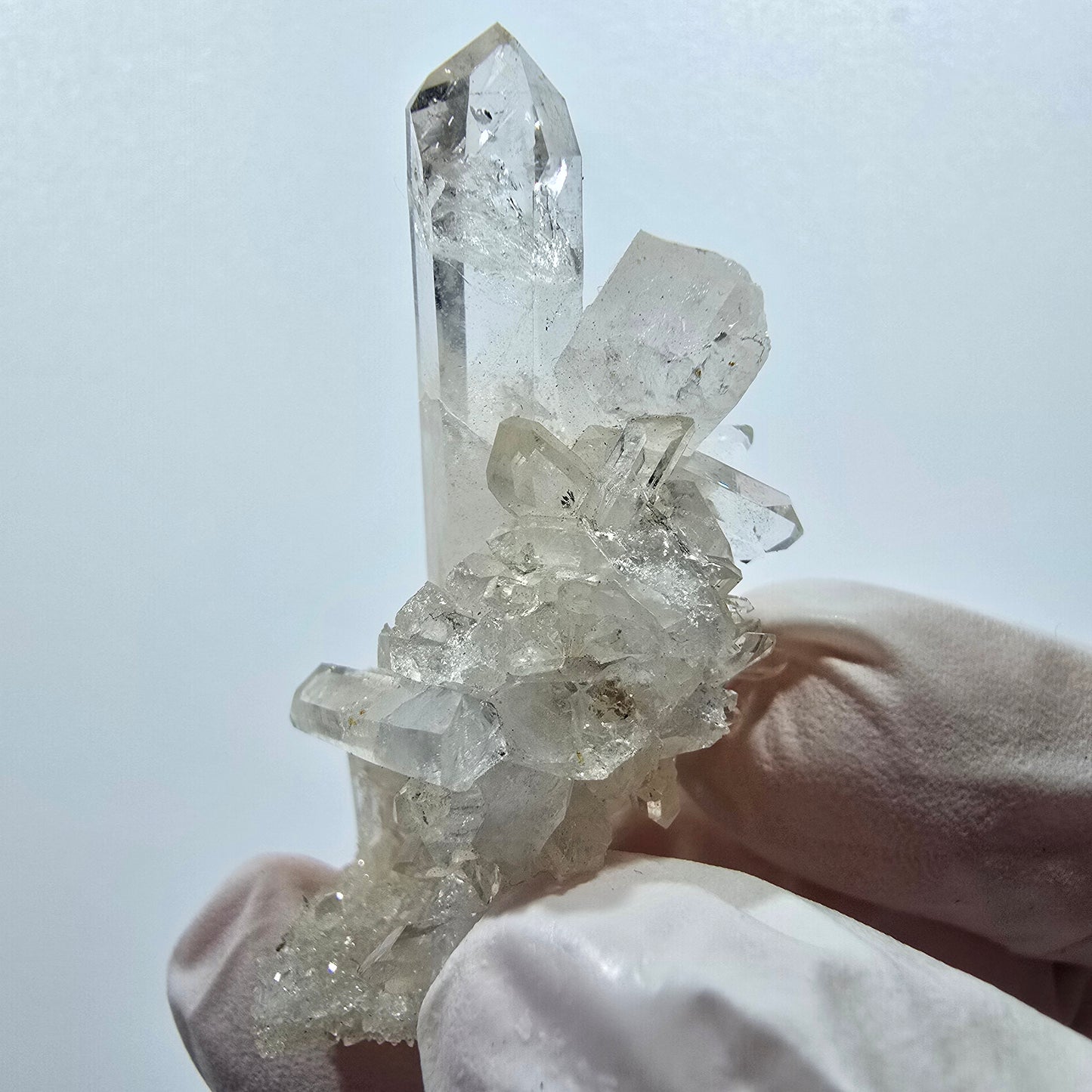Spécimen de quartz transparent à double terminaison Streep Mine, Goboboseb, Namibie 45*22*25 mm